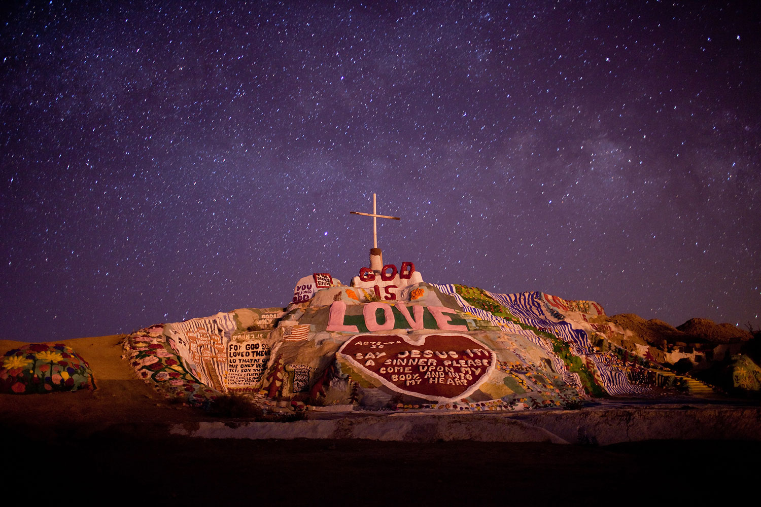 Salvation Mountain, the art installation, near Niland, Calif., on the Salton Sea.