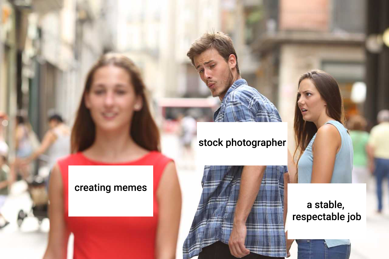 when photographers enjoy making meme rather than find a job