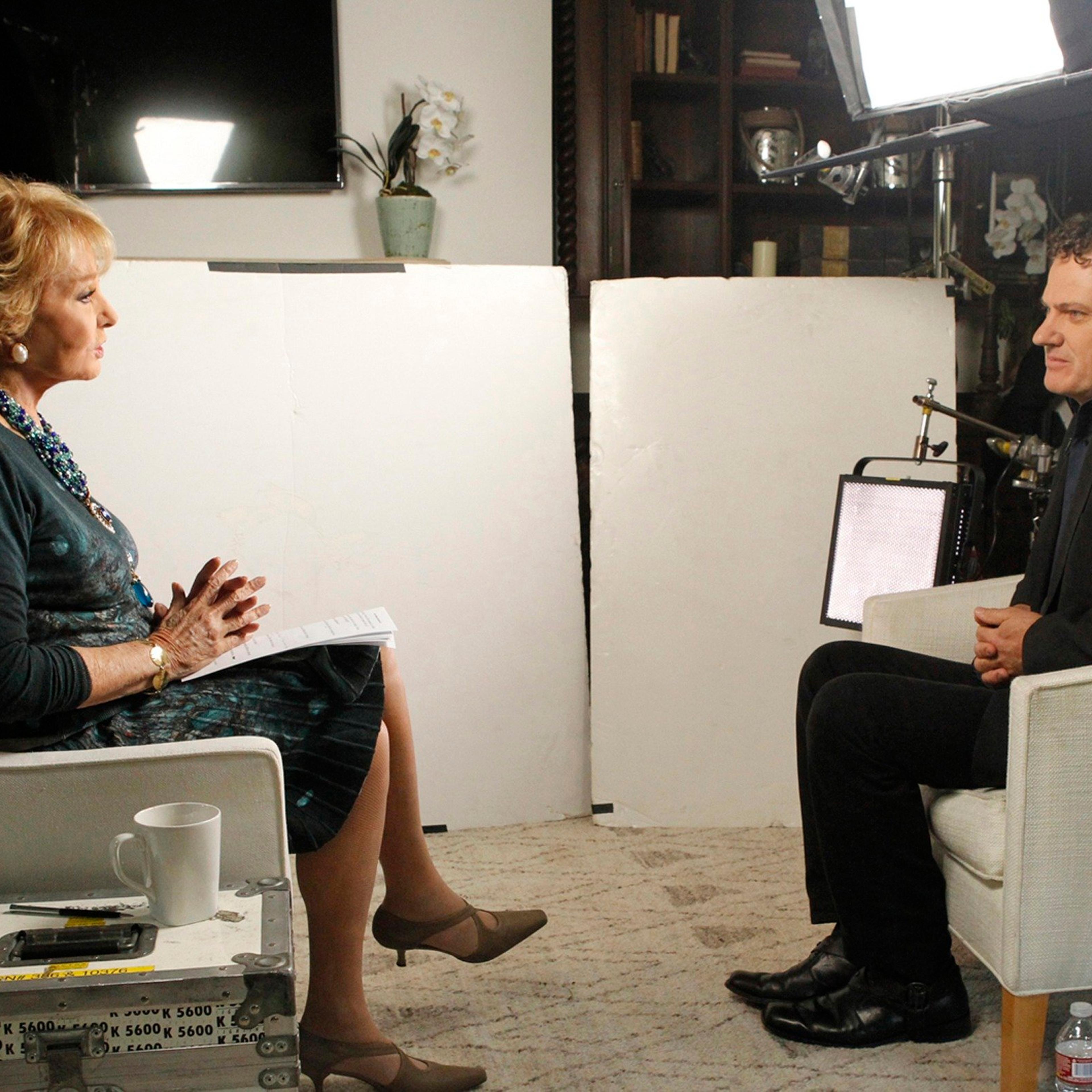 Barbara Walters is shown interviewing Peter Rodger, the father of Isla Vista shooter Elliot Rodger in Los Angeles