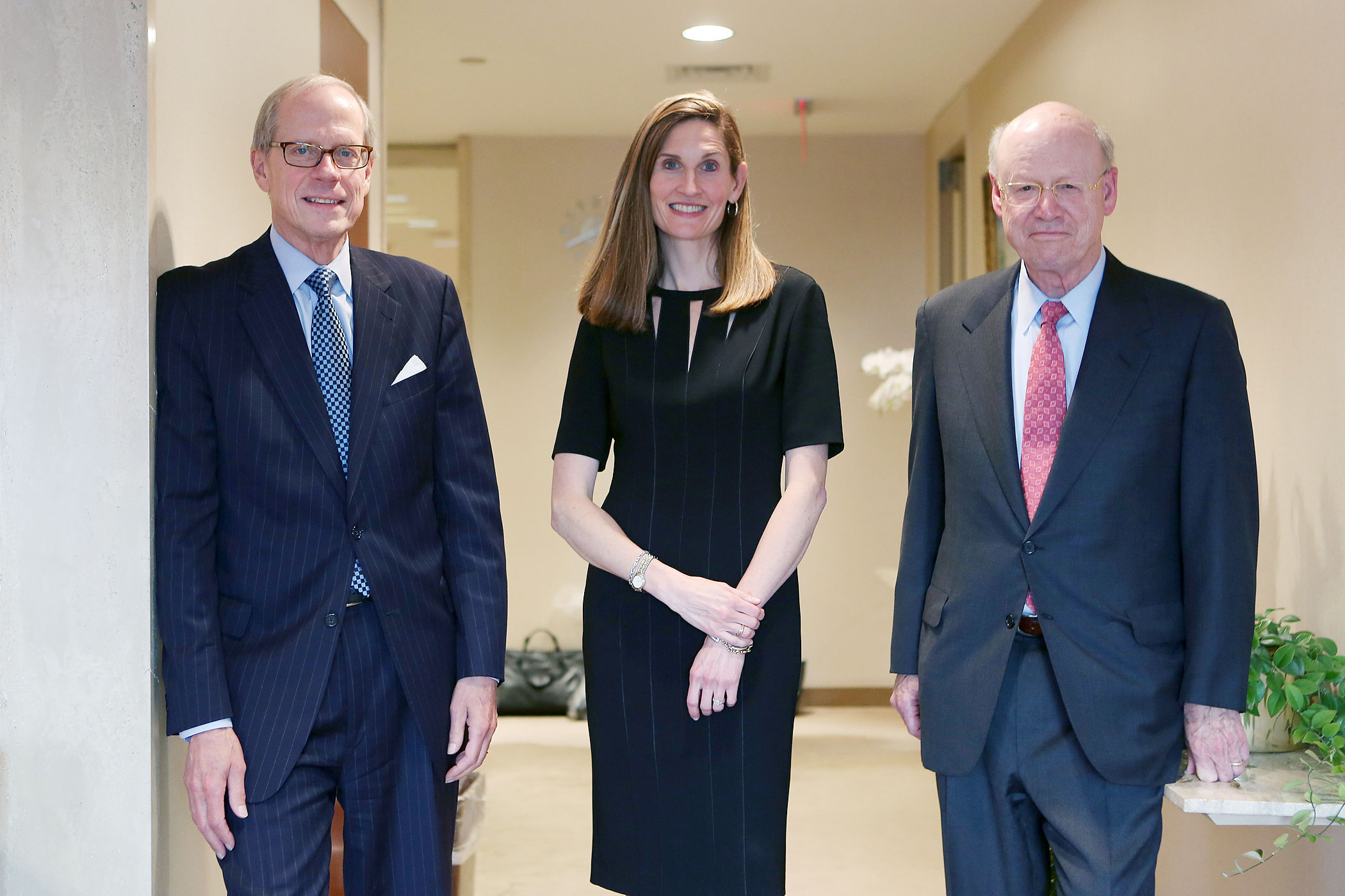 Stephen Heintz, President of the Rockefeller Brothers Fund, Valerie Rockefeller Wayne, the chair of the fund, and Steven Rockefeller.