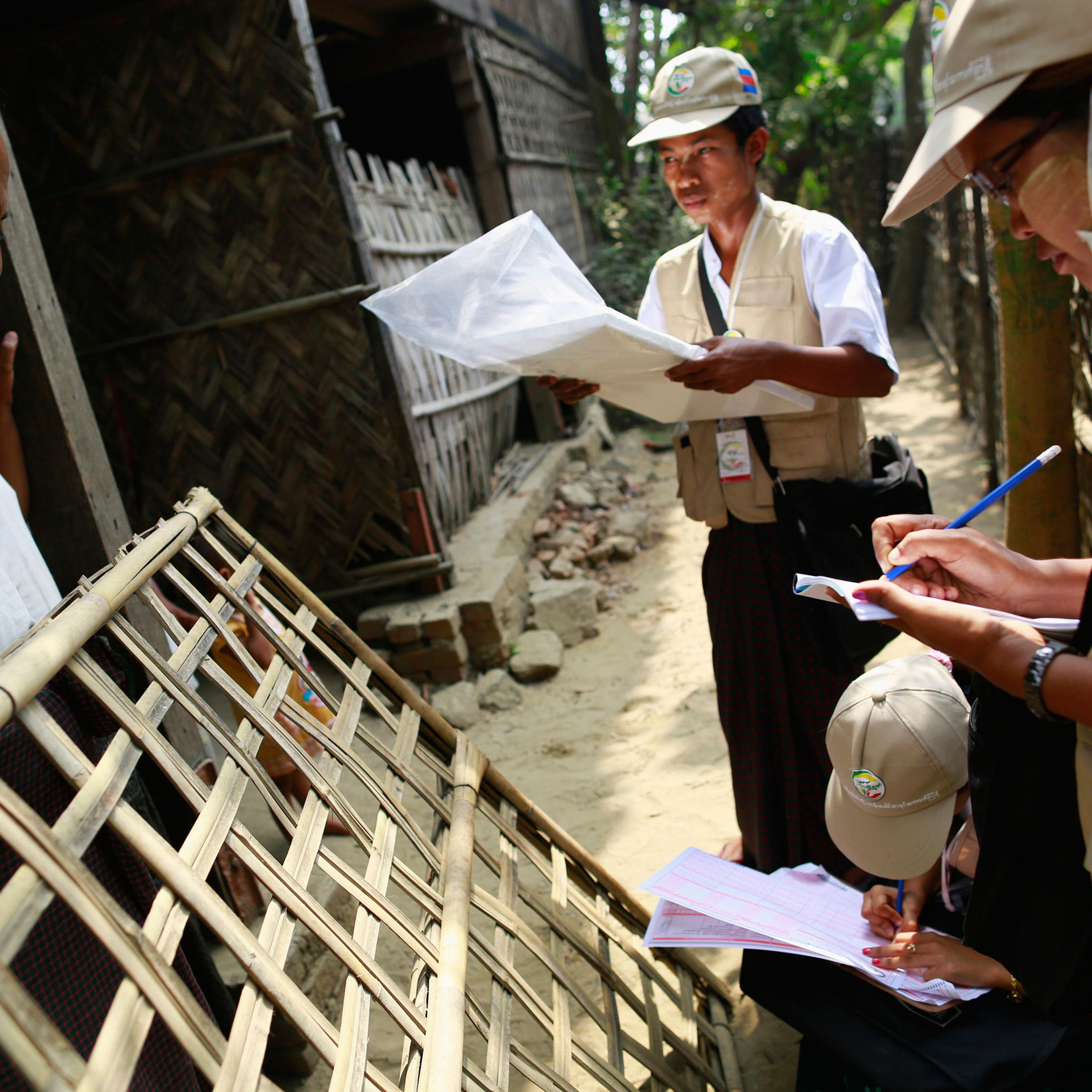 national census at a Rohingya village