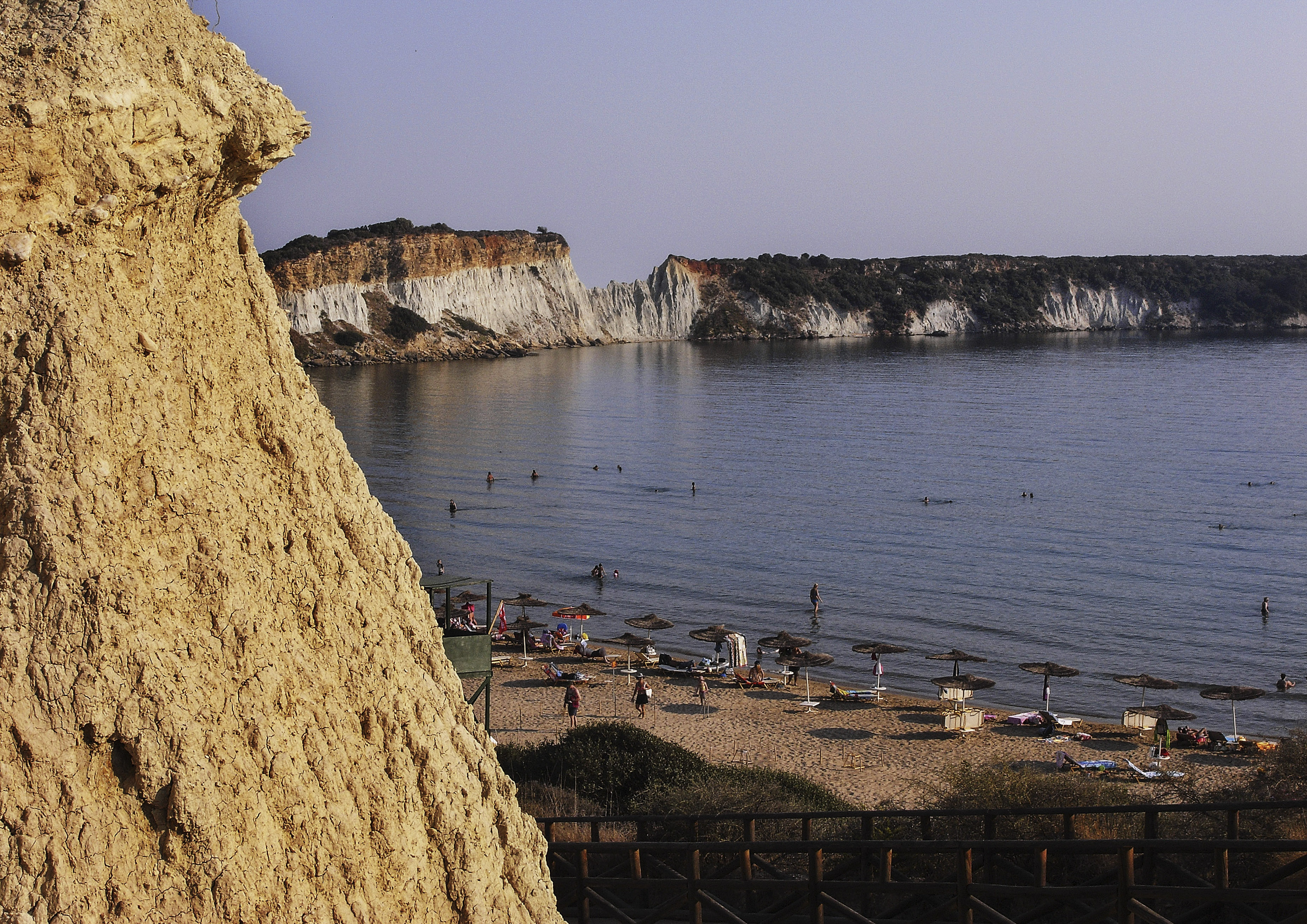 View of the beach called gerakas, on the island of Zakynthos