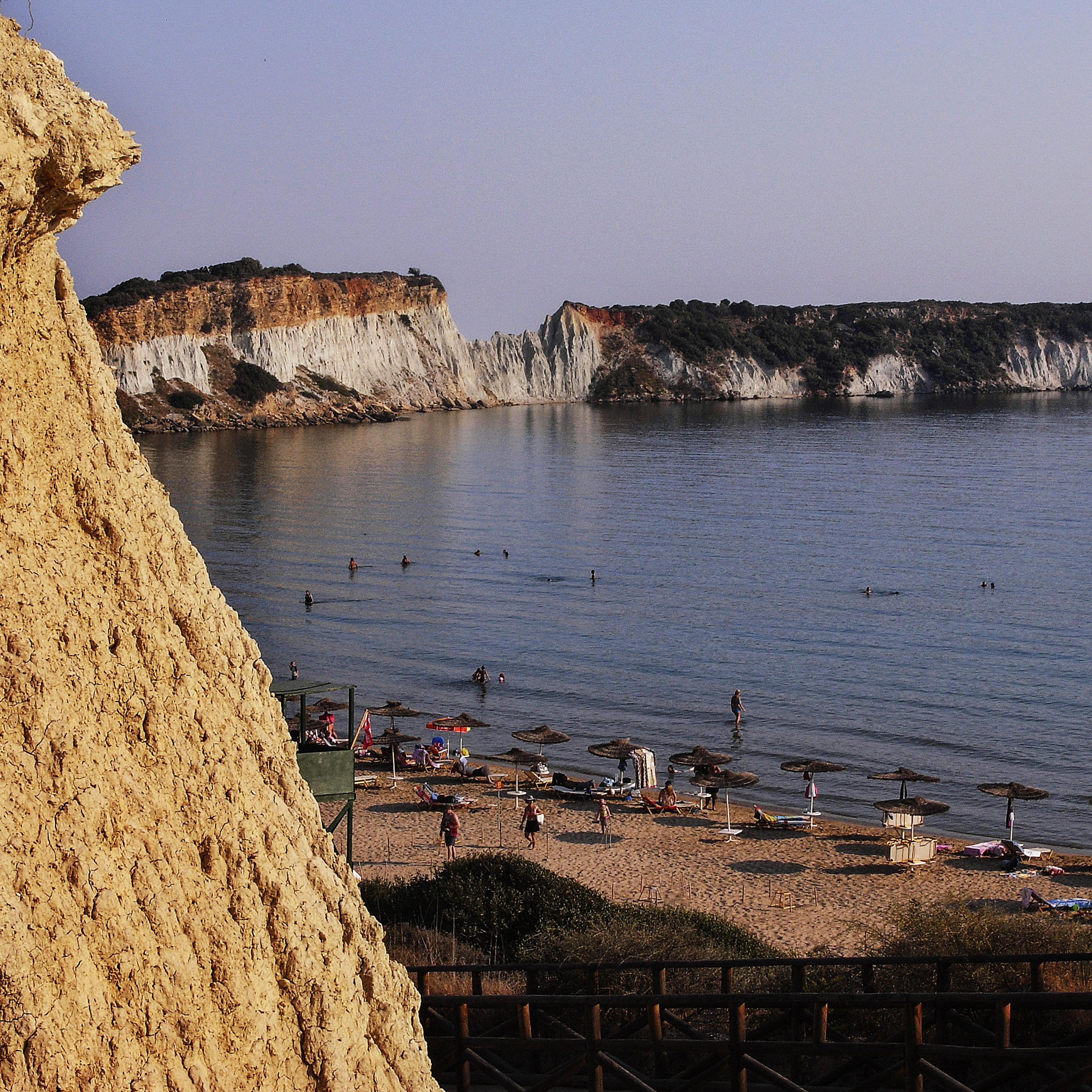 View of the beach called gerakas, on the island of Zakynthos