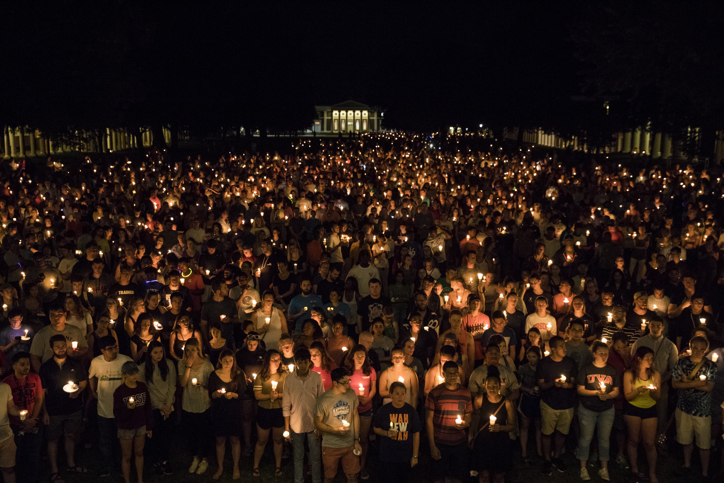 Candle Light March to Counter White Supremacist Torch March