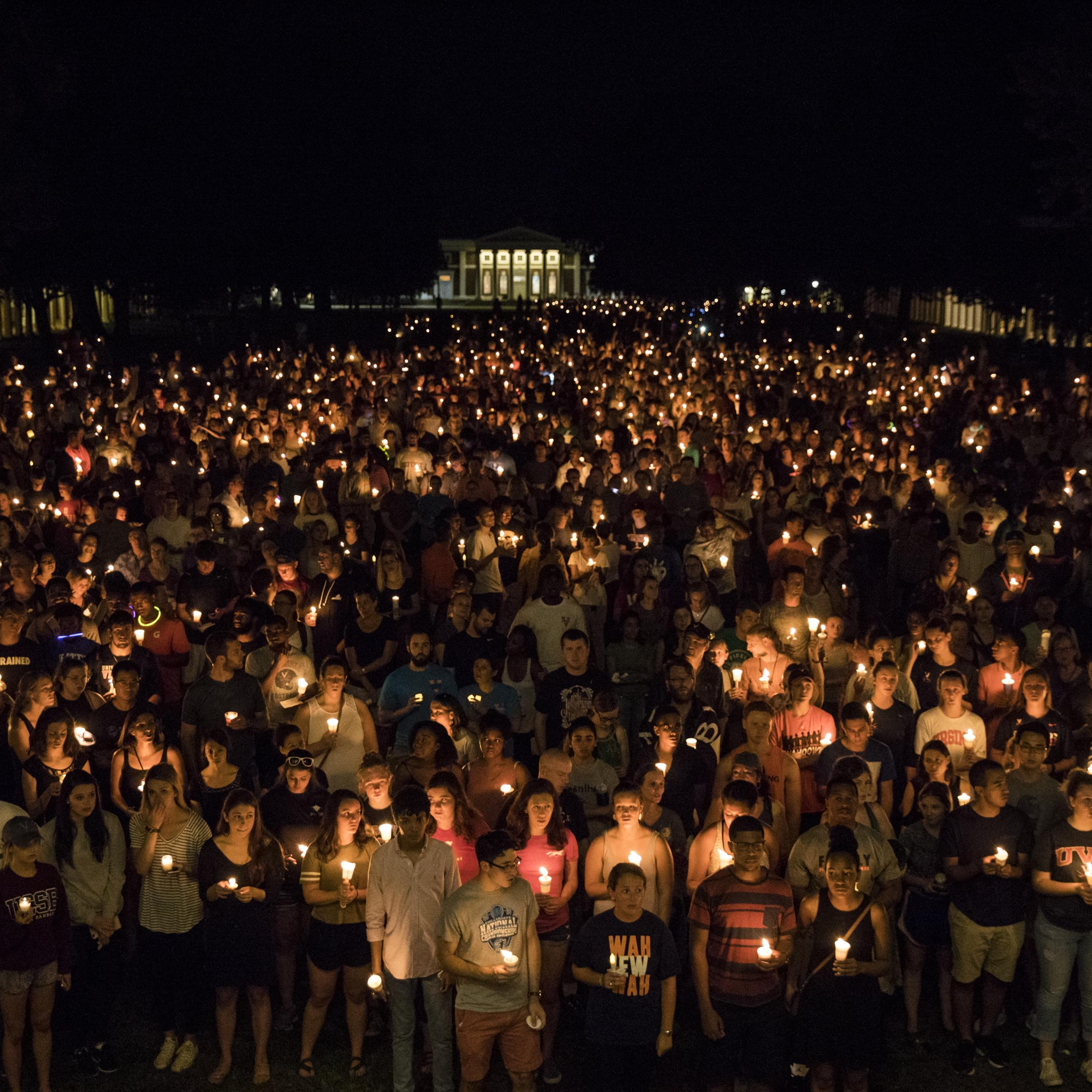 Candle Light March to Counter White Supremacist Torch March