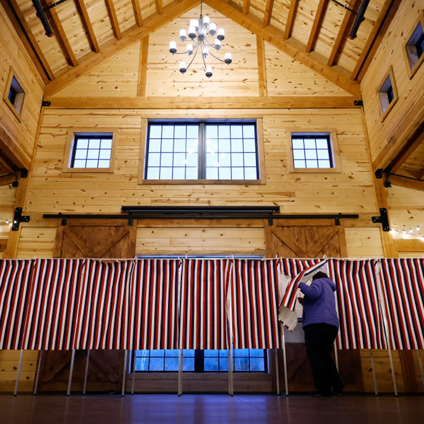 Voters Head To The Polls To Cast Their Vote In The New Hampshire Primary