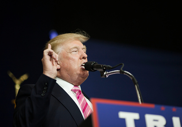 Republican presidential nominee Donald Trump campaigns in the battleground state of Pennsylvania on October 1, 2016 in Manheim.