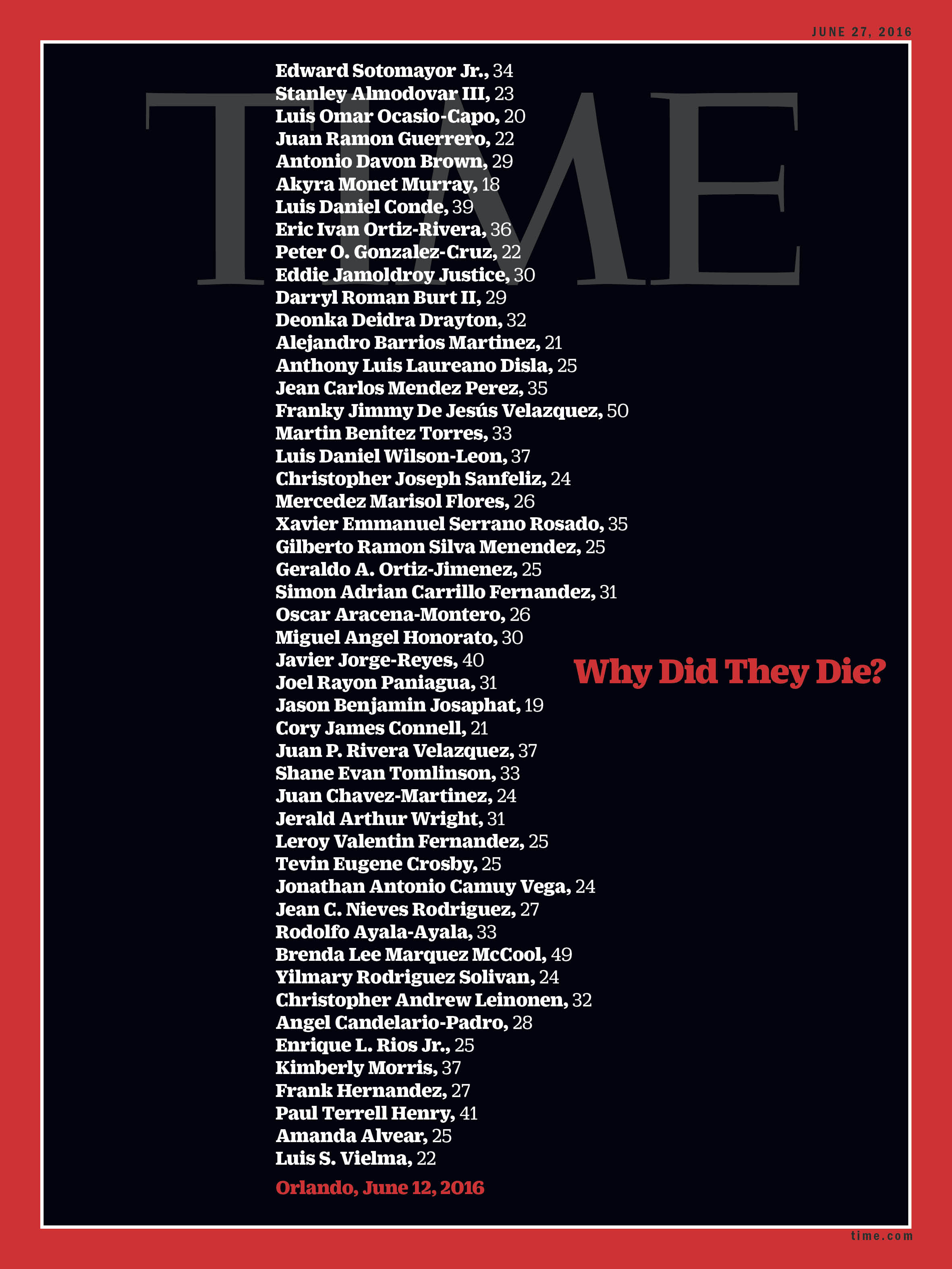 Orlando Shooting Time Magazine Cover