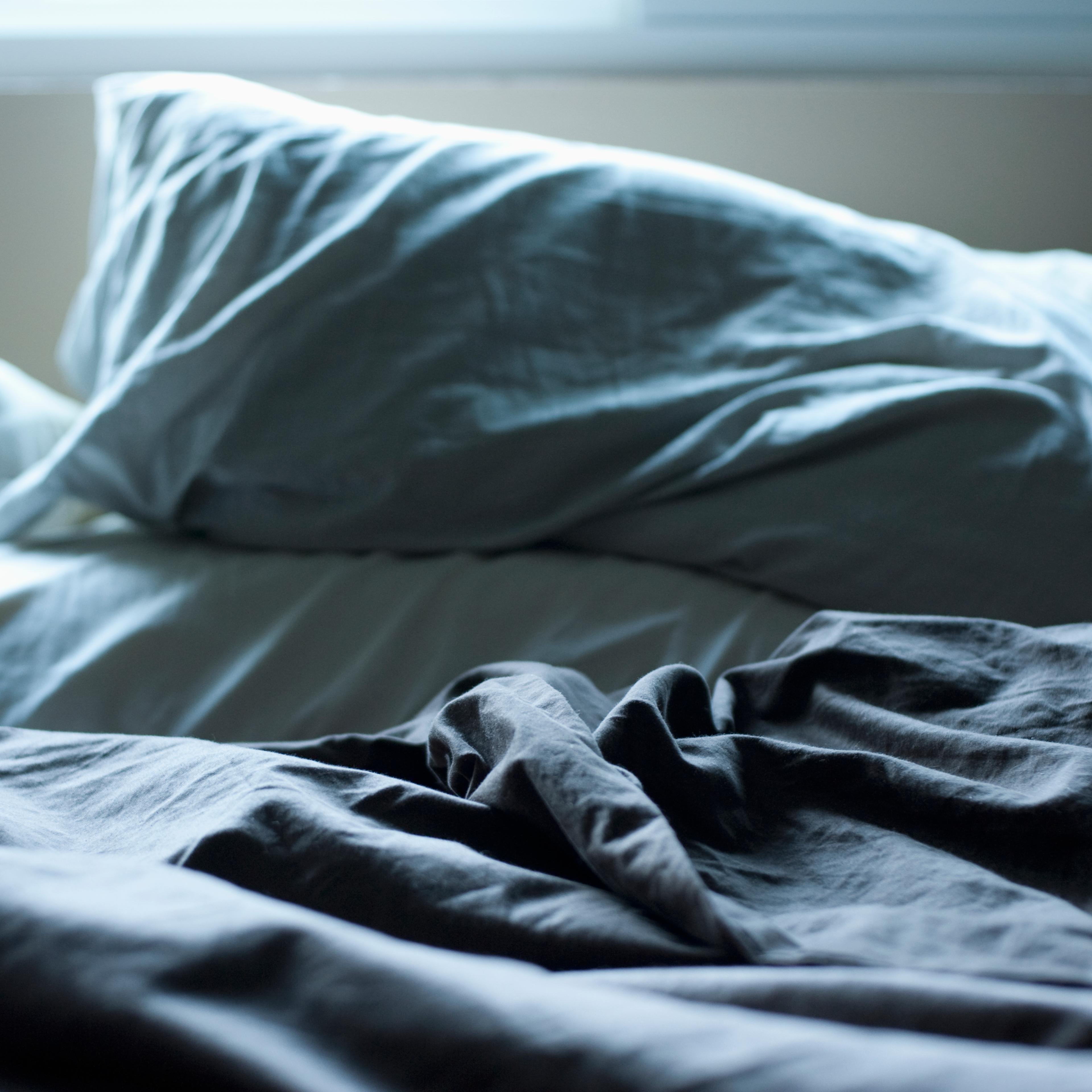 Unmade bed
