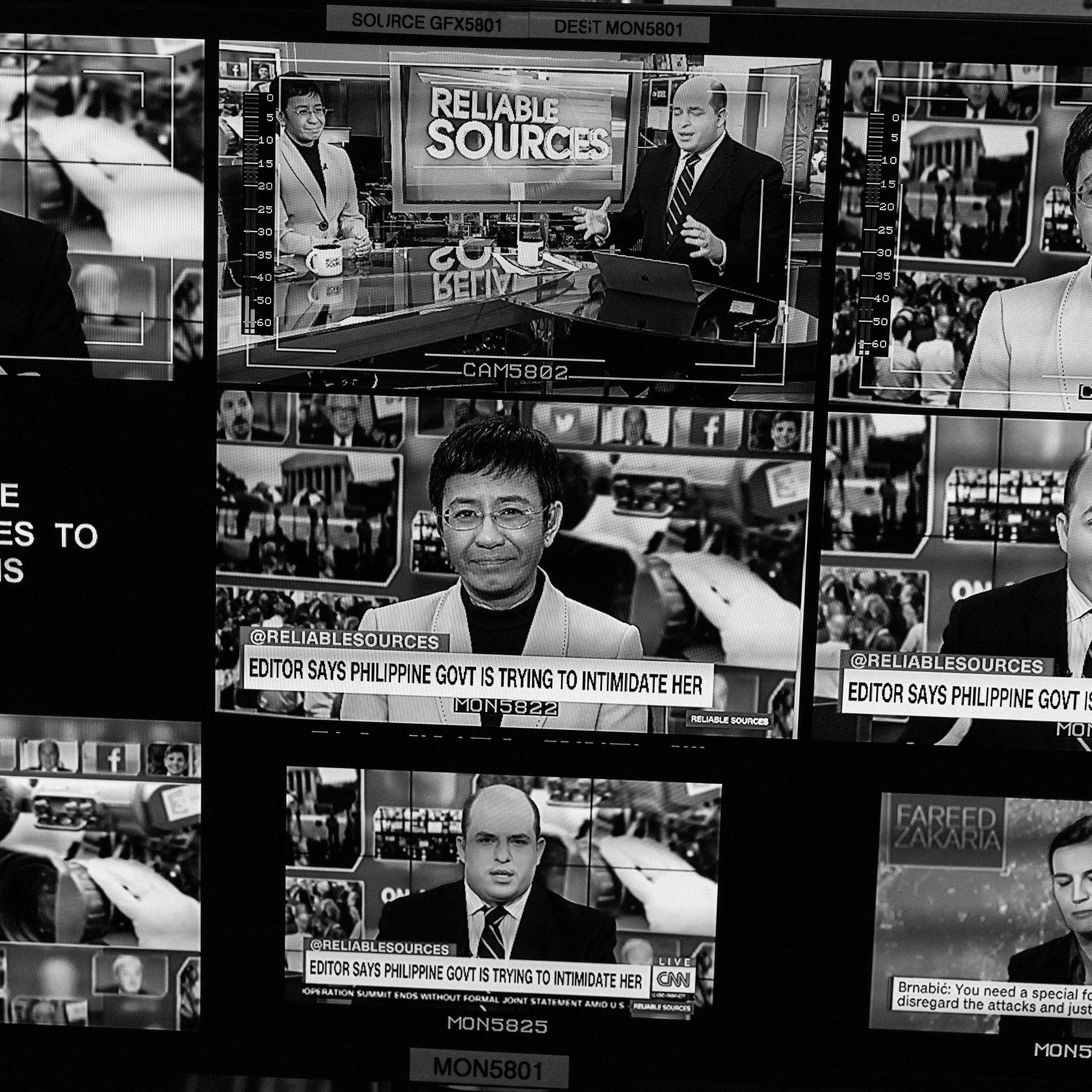 Maria Ressa, journalist and CEO of news site Rappler, speaks on CNN's show Reliable Sources in New York, Nov 18, 2018.
