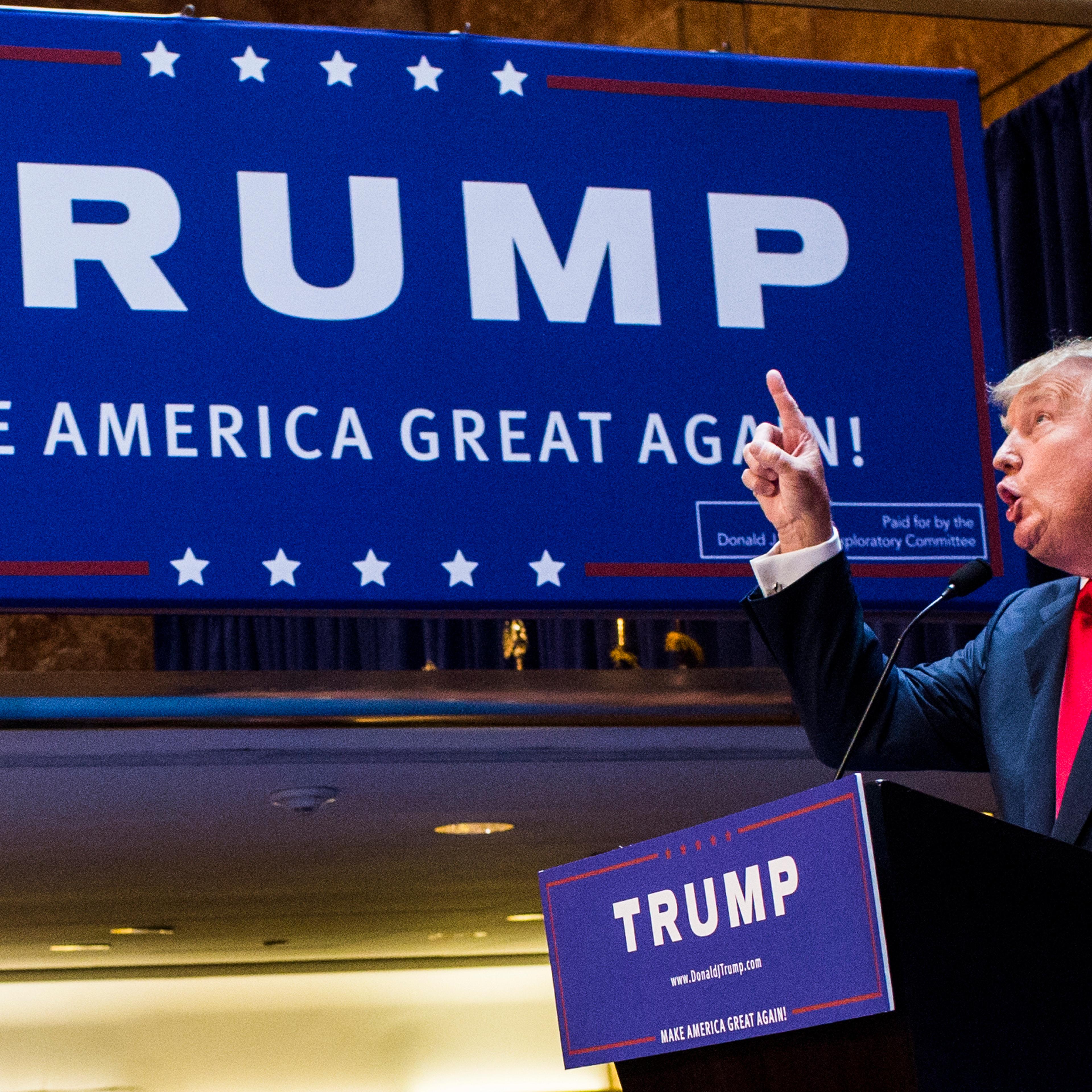 Donald Trump Makes Announcement At Trump Tower