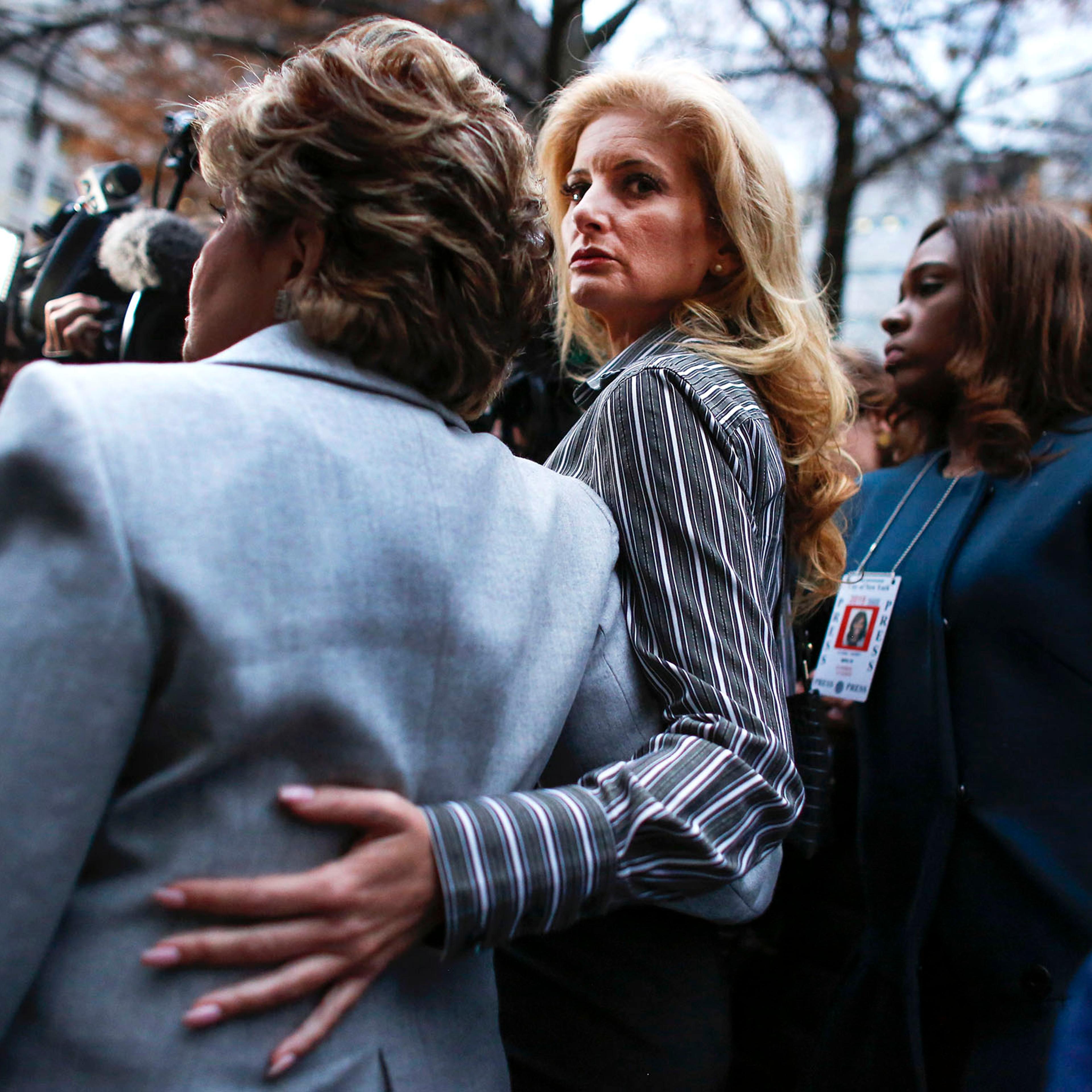 Summer Zervos a former contestant on "The Apprentice" leaves the New York County Criminal Court