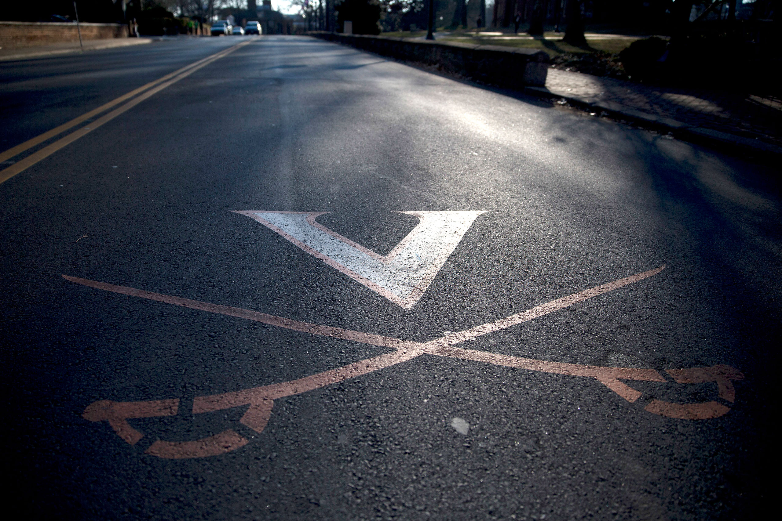 The University of Virginia (UVA) on University Avenue next to the UVA campus in Charlottesville, Virginia, Jan. 17, 2015.