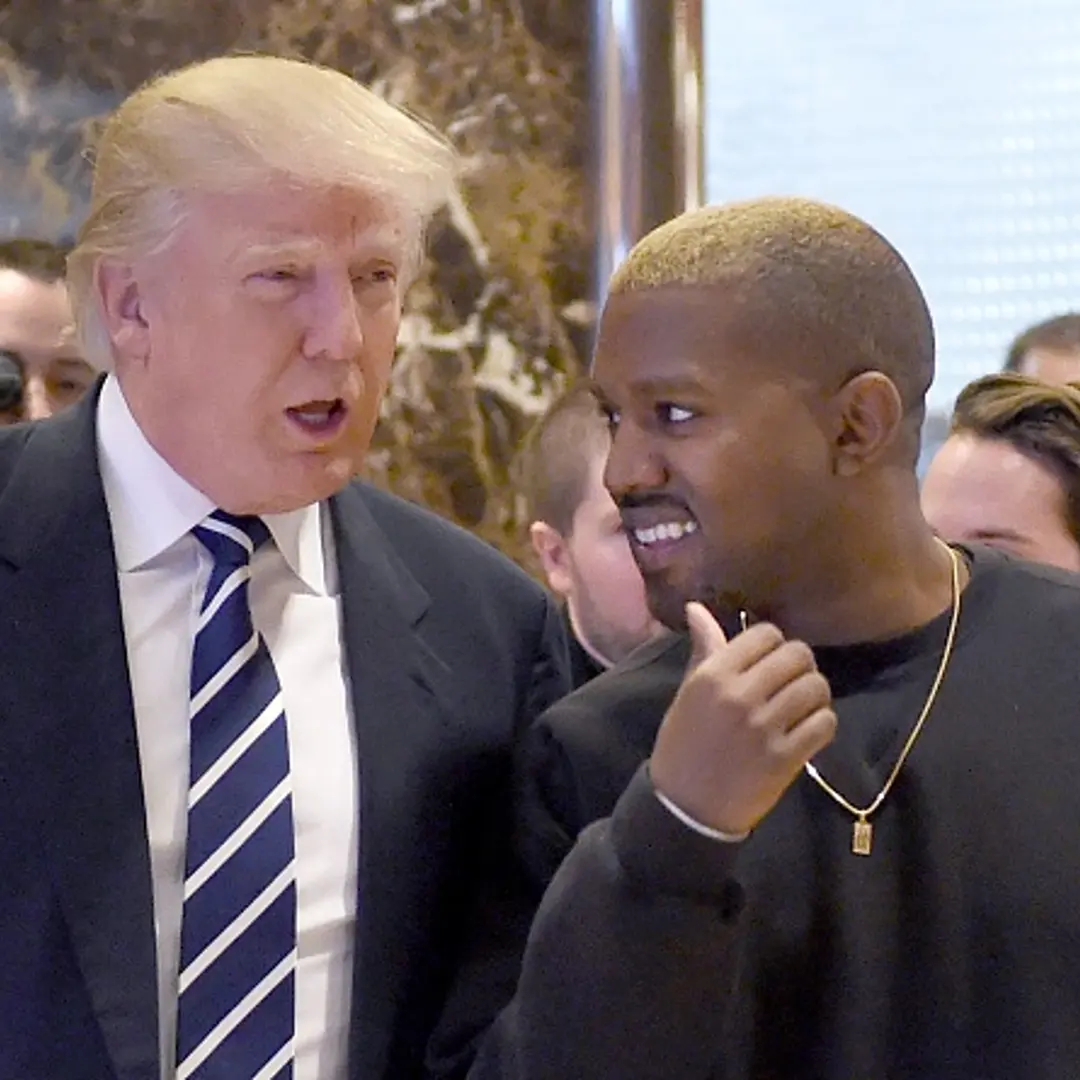 Kanye West and President Donald Trump speak with the press after their meetings at Trump Tower December 13, 2016 in New York.