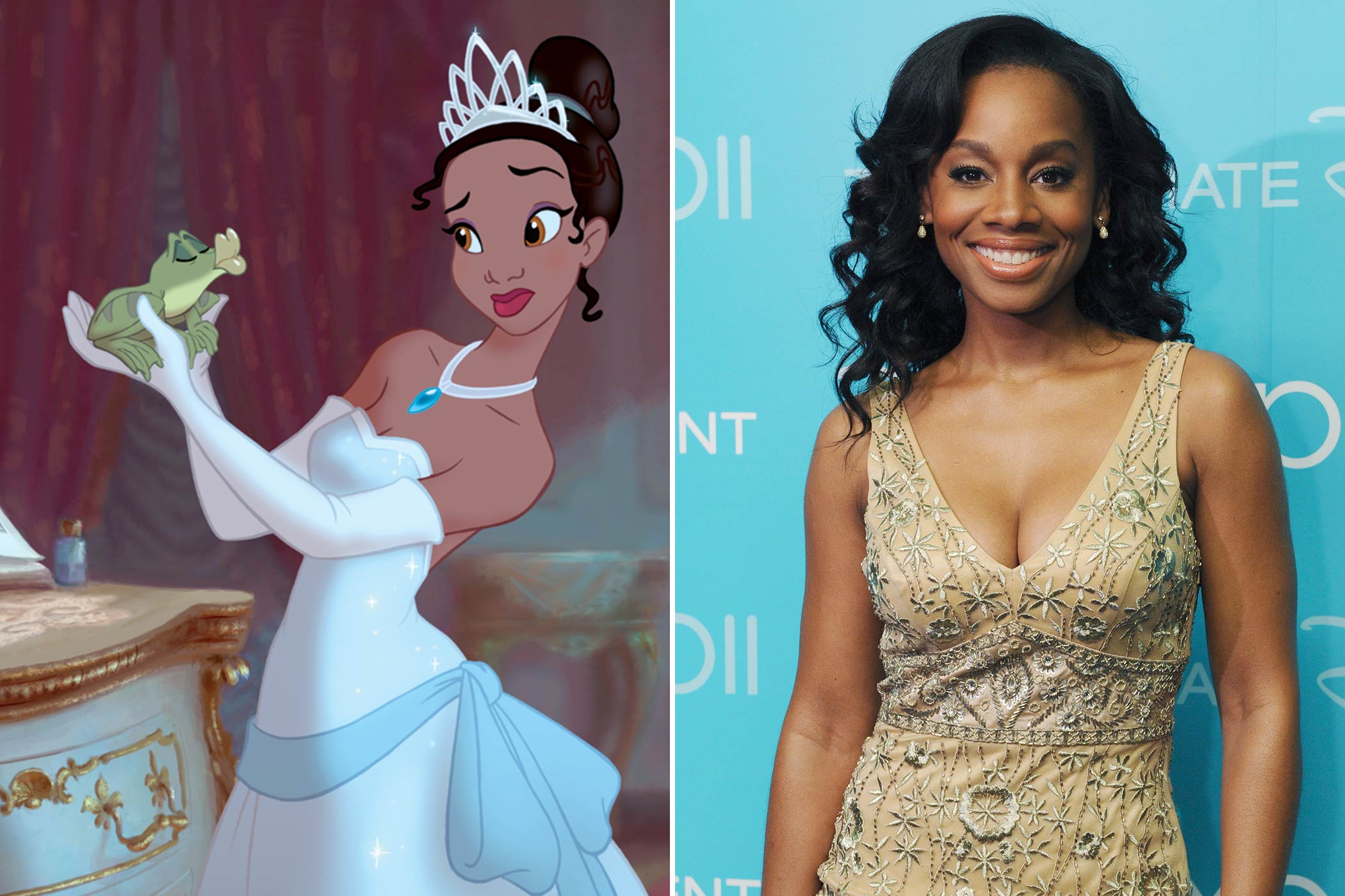Tiana: Anika Noni Rose It was Anika Noni Rose’s lifelong dream to work for Disney. “Since I was a little kid I wanted to work for Disney—and I didn’t need to be the Princess! I would have been a tick or a flea!” The Tony Award winning actress got her wish when she was chosen to voice Tiana in The Frog Princess. In 2011, Rose would also be inducted into the Disney Legends, a hall of fame for those who have made a significant impact on the Disney legacy.