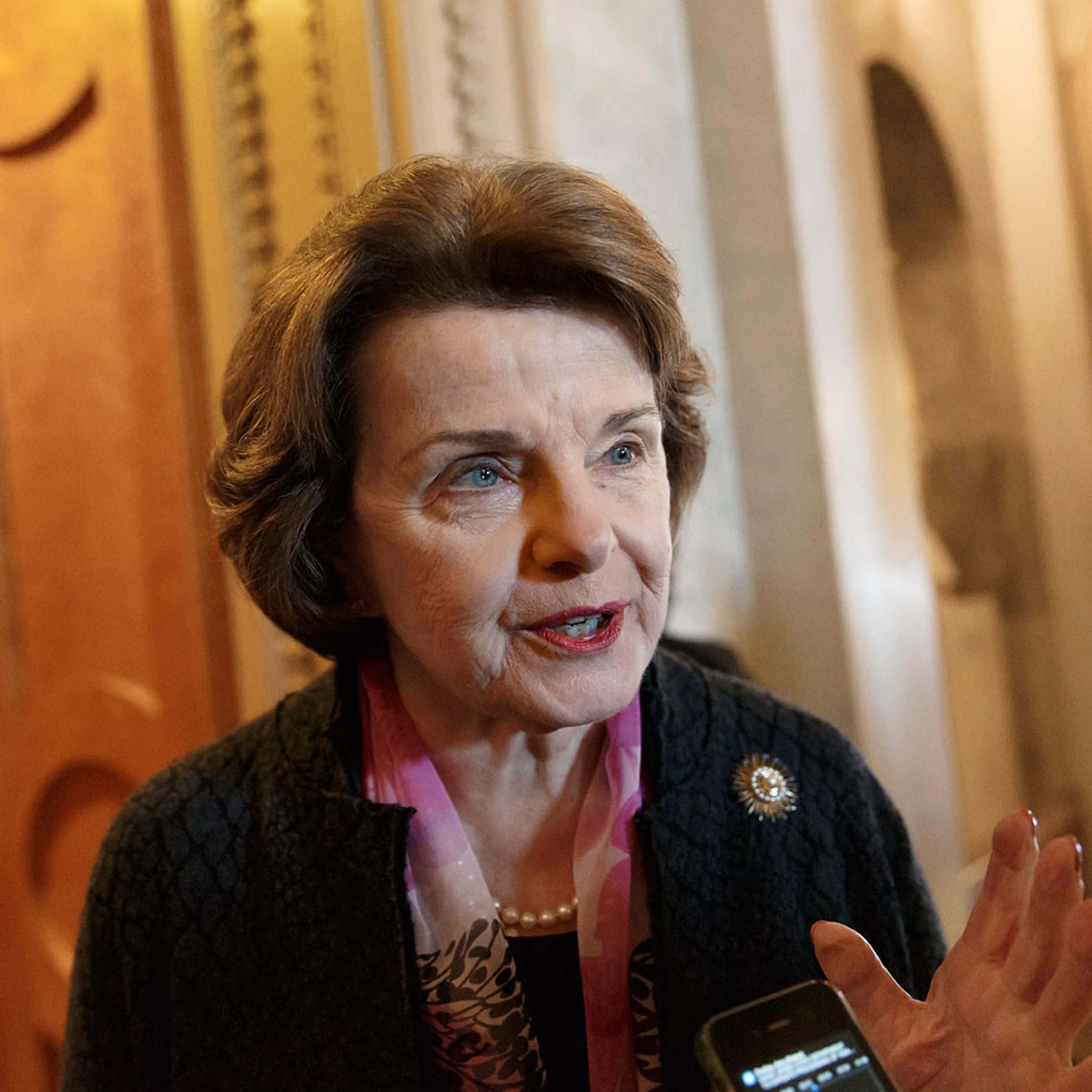 Senate Intelligence Committee Chair Sen. Dianne Feinstein speaking on Capitol Hill in Washington, March 27, 2014.