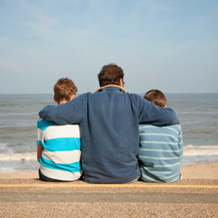 father-sons-beach