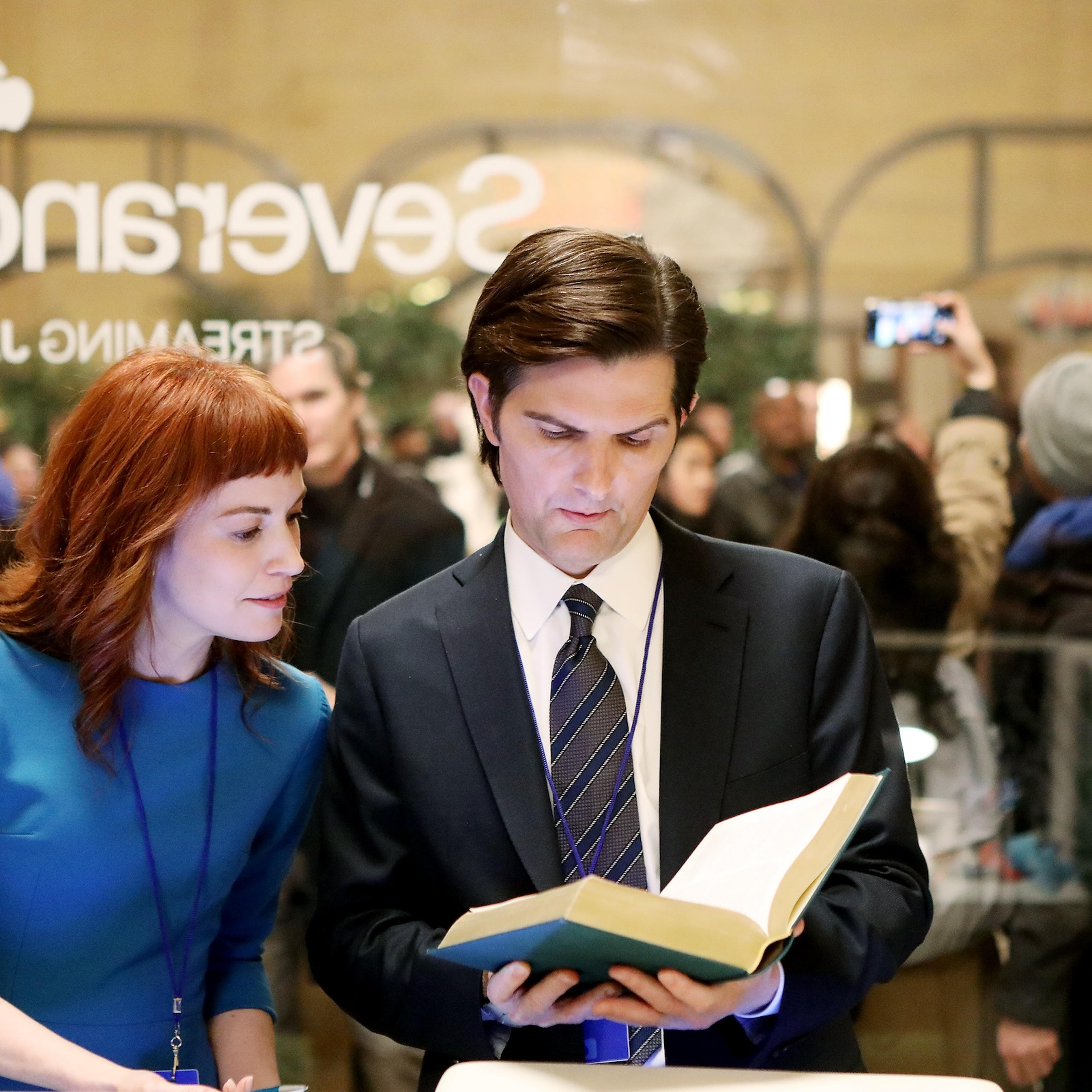 “Severance” pop-up installation in Grand Central NYC