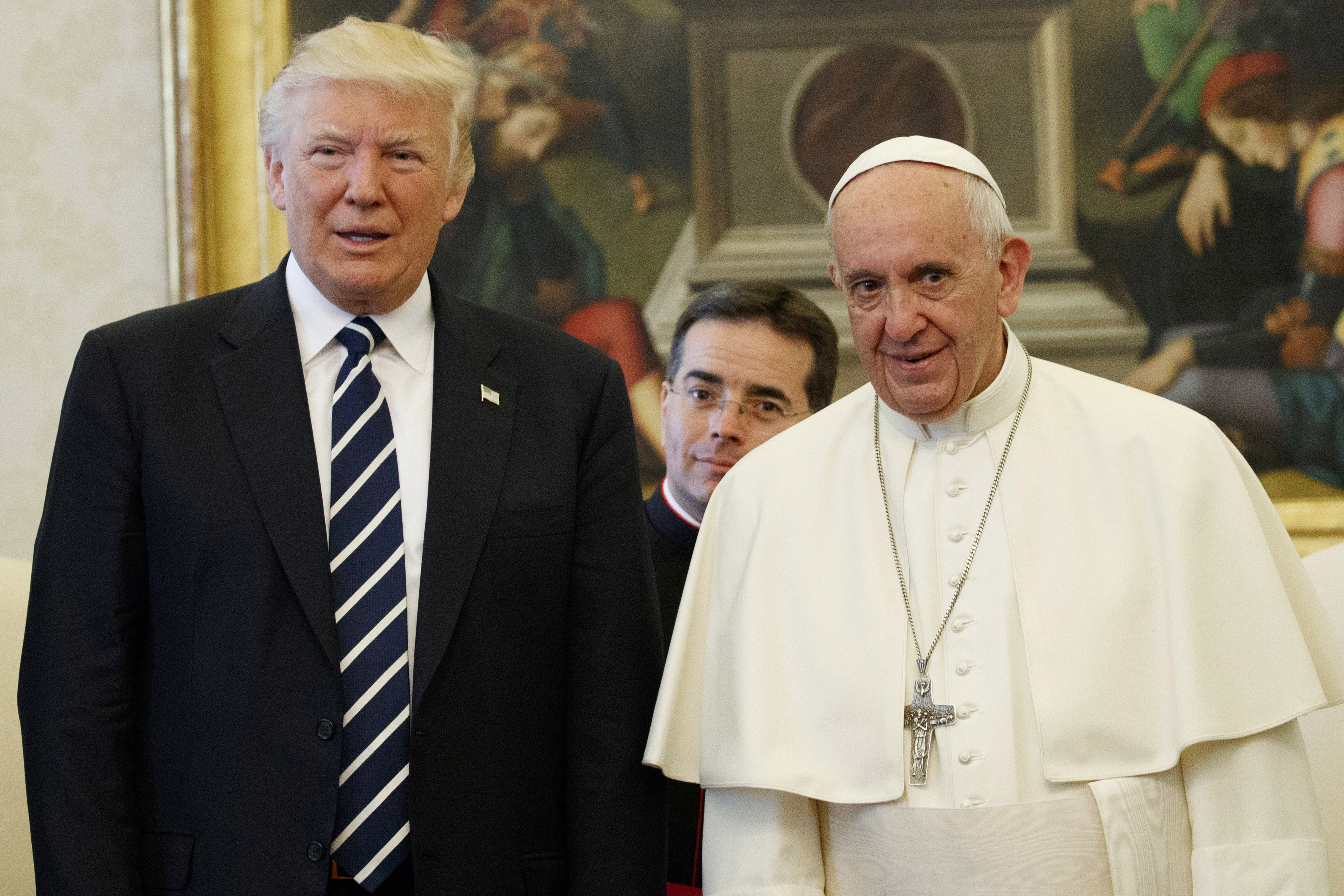U.S. President Donald Trump and Pope Francis meet at the Vatican