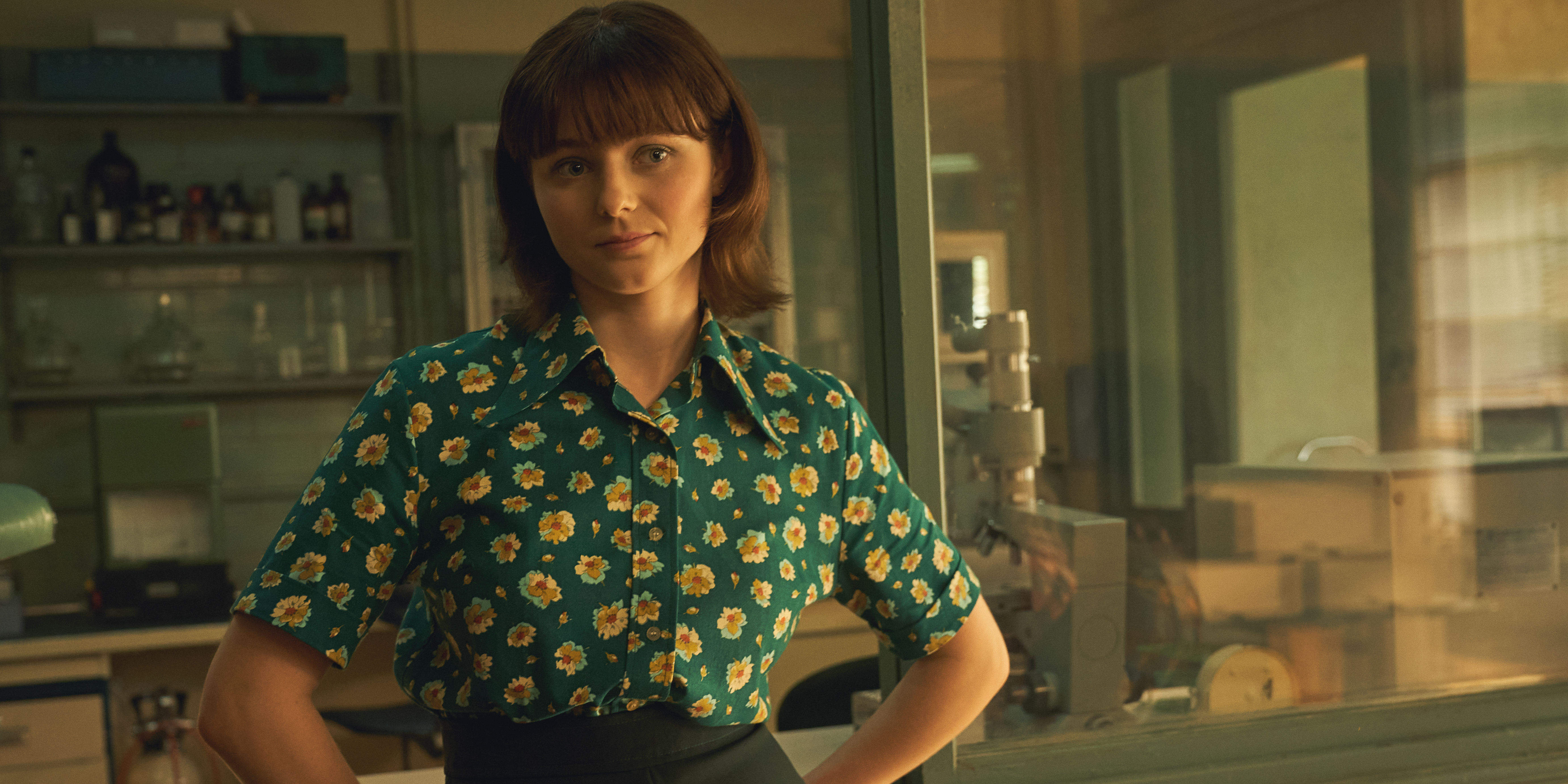 Actor Thomasin Mckenzie as IVF pioneer Jean Purdy in the Netflix movie