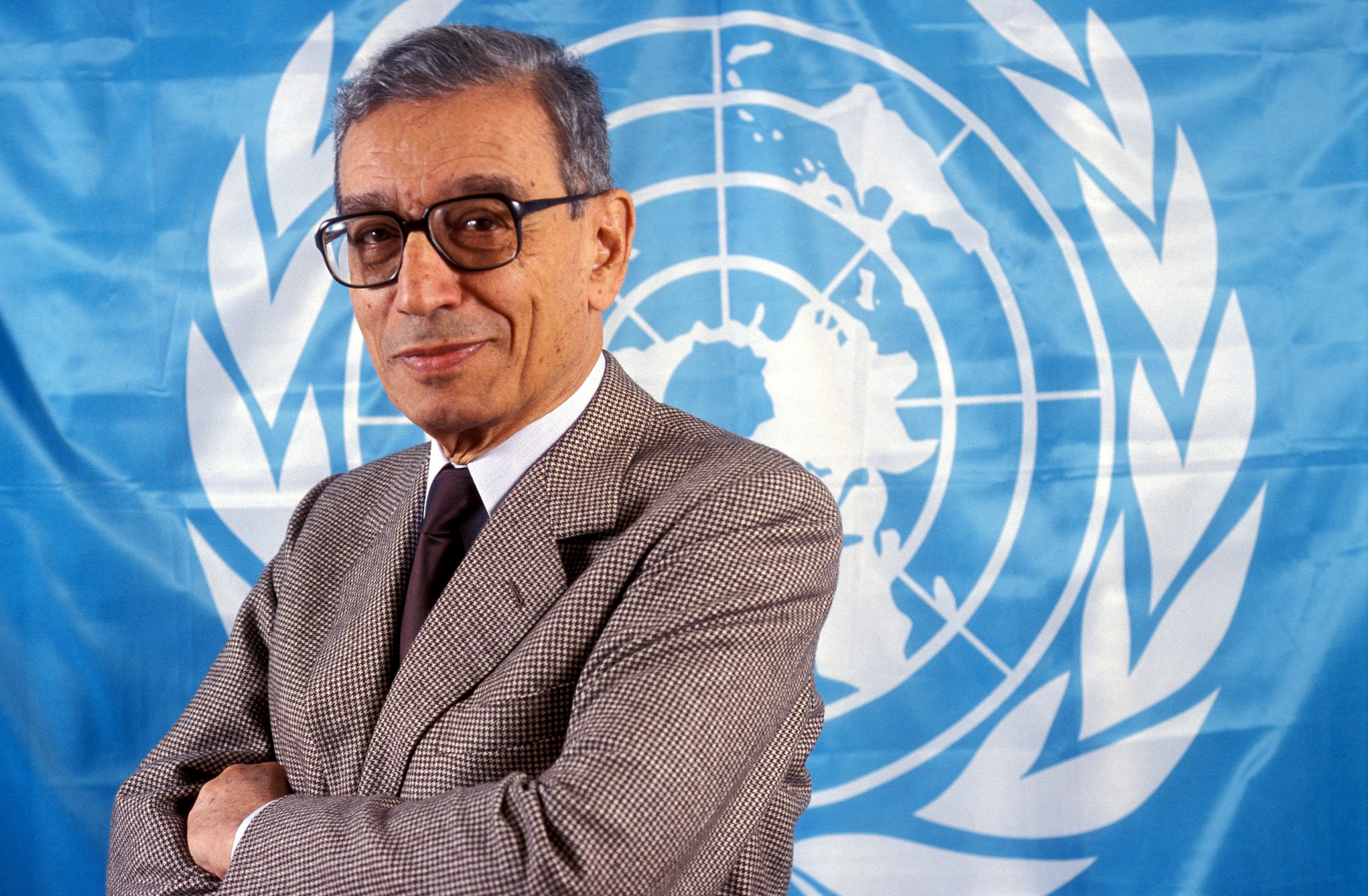 Boutros Boutros-Ghali at home in Cairo, Egypt on Dec. 17, 1991.