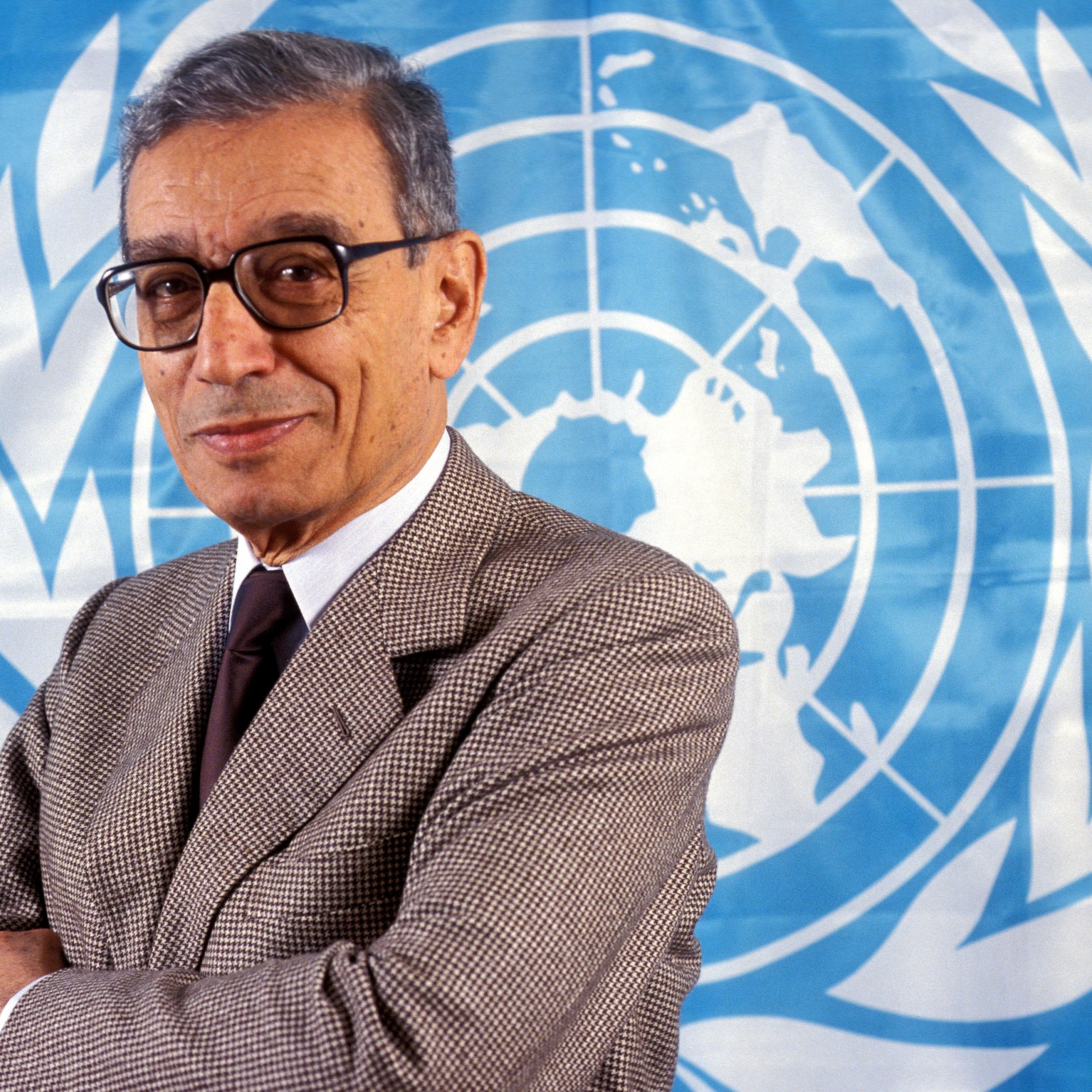 Boutros Boutros-Ghali at home in Cairo, Egypt on Dec. 17, 1991.