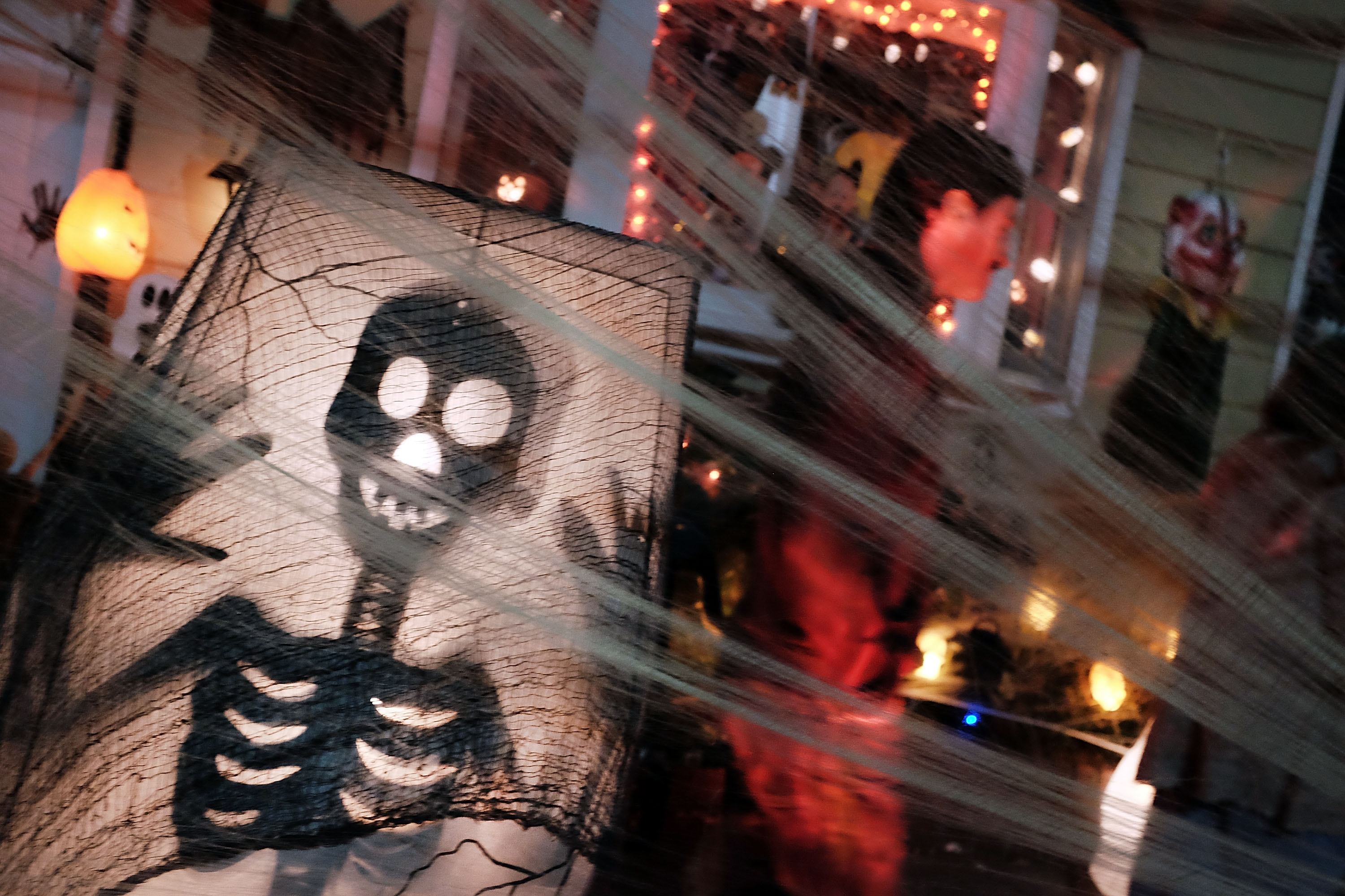 Children Trick Or Treat In Brooklyn On Halloween