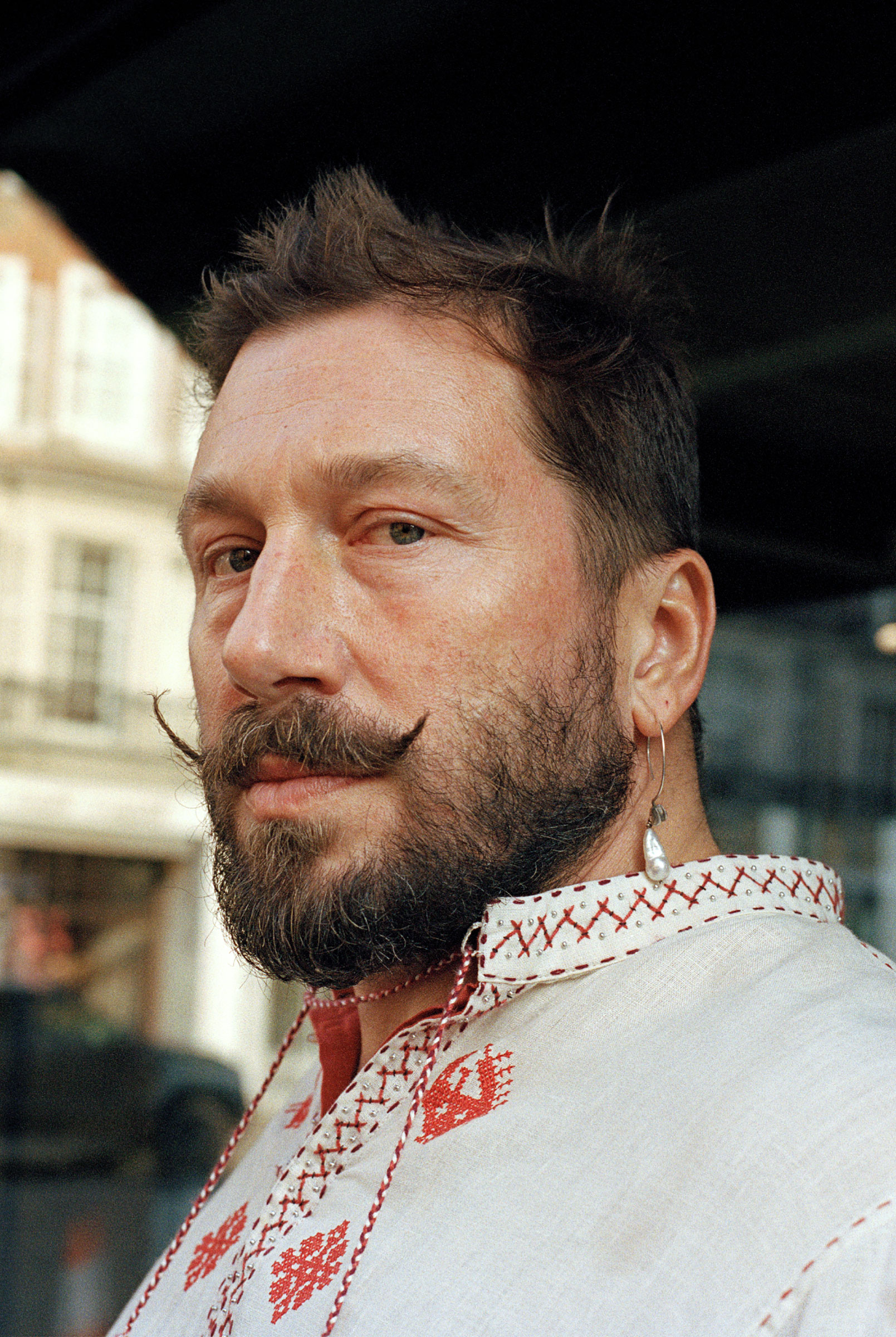 Evgeny Chichvarkin outside of his wine shop, Hedonism Wines, in London on March 24, 2022.