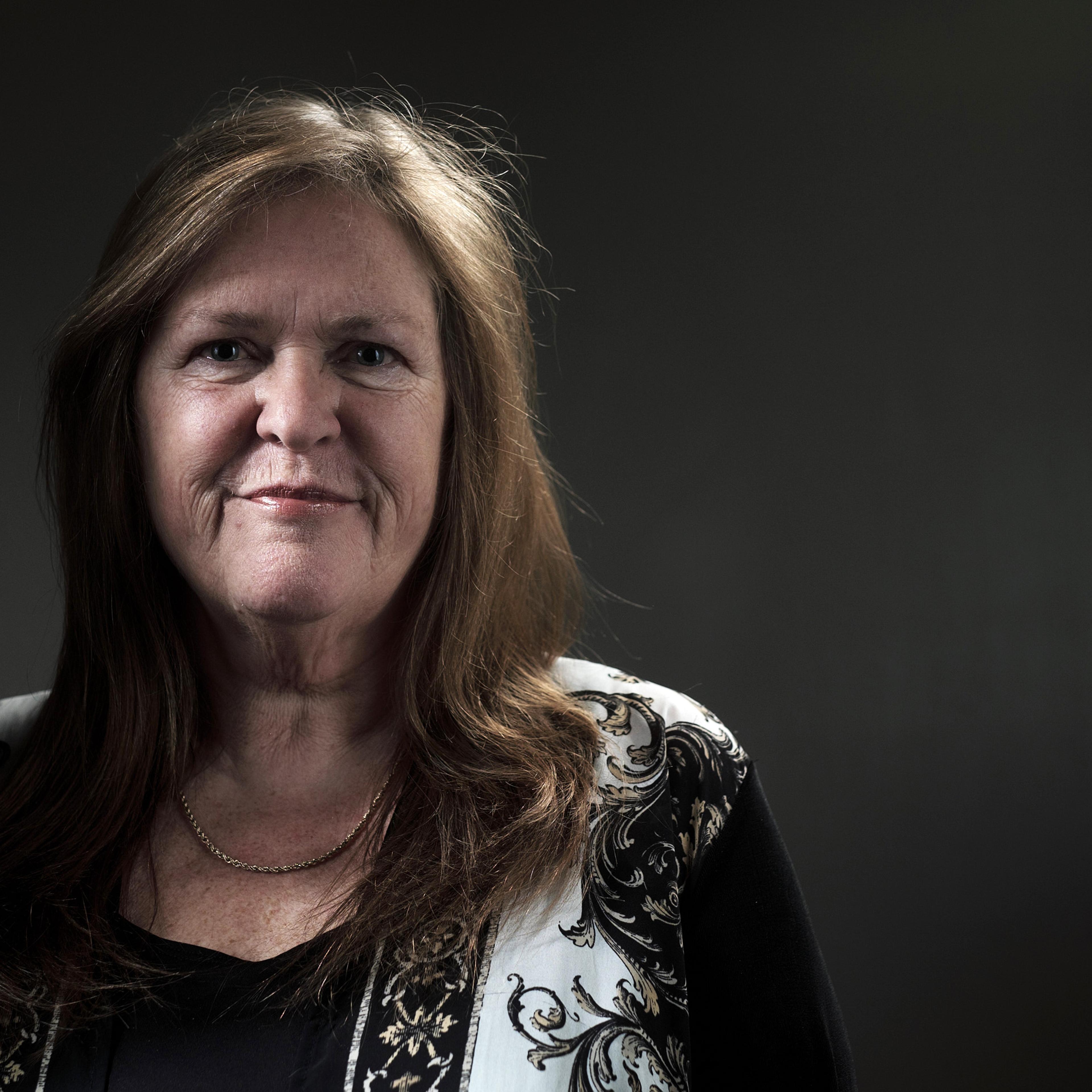 Jane Sanders, wife of Vermont Senator and 2016 Democratic presidential candidate Bernie Sanders, stands for a photograph following a campaign event and interview in Fort Madison, Iowa on Jan. 29, 2016.