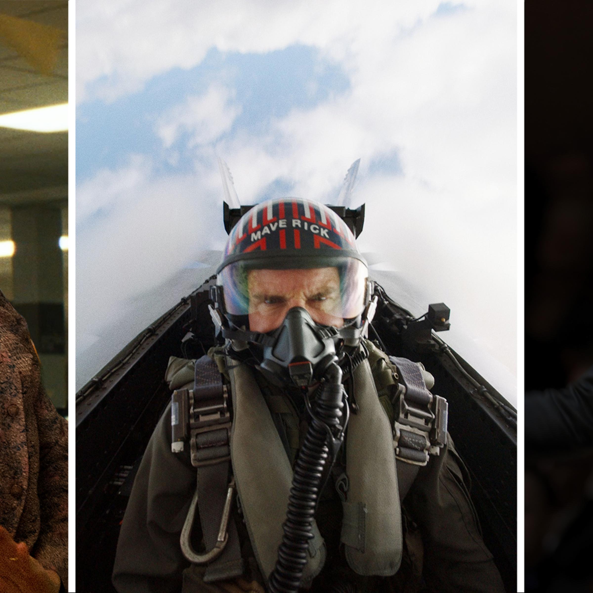 From left: Michelle Yeoh in Everything Everywhere All At Once; Tom Cruise in Top Gun: Maverick; Cate Blanchett in Tár.
