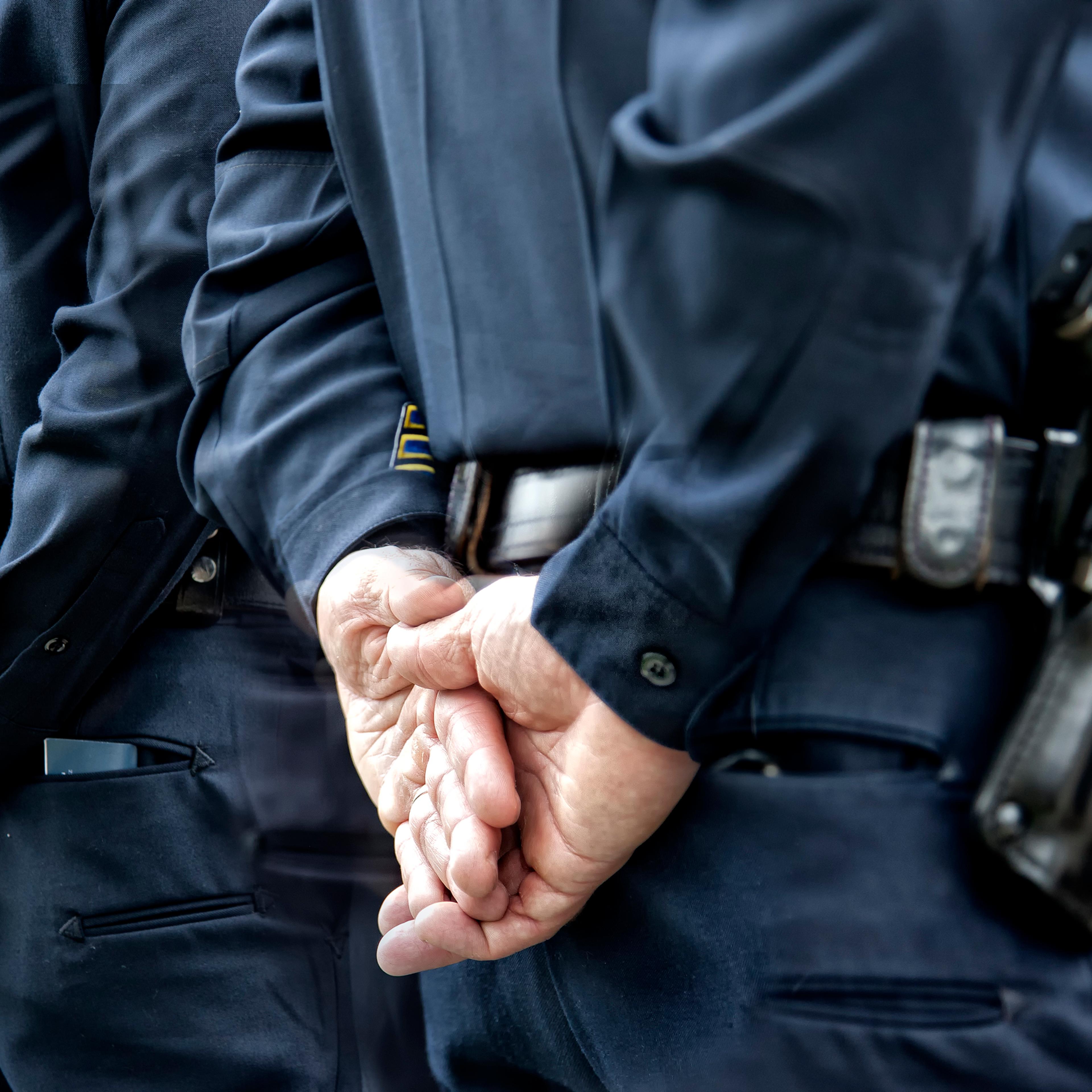 Officers at Jeremy N. Henwood memorial service in San Diego.