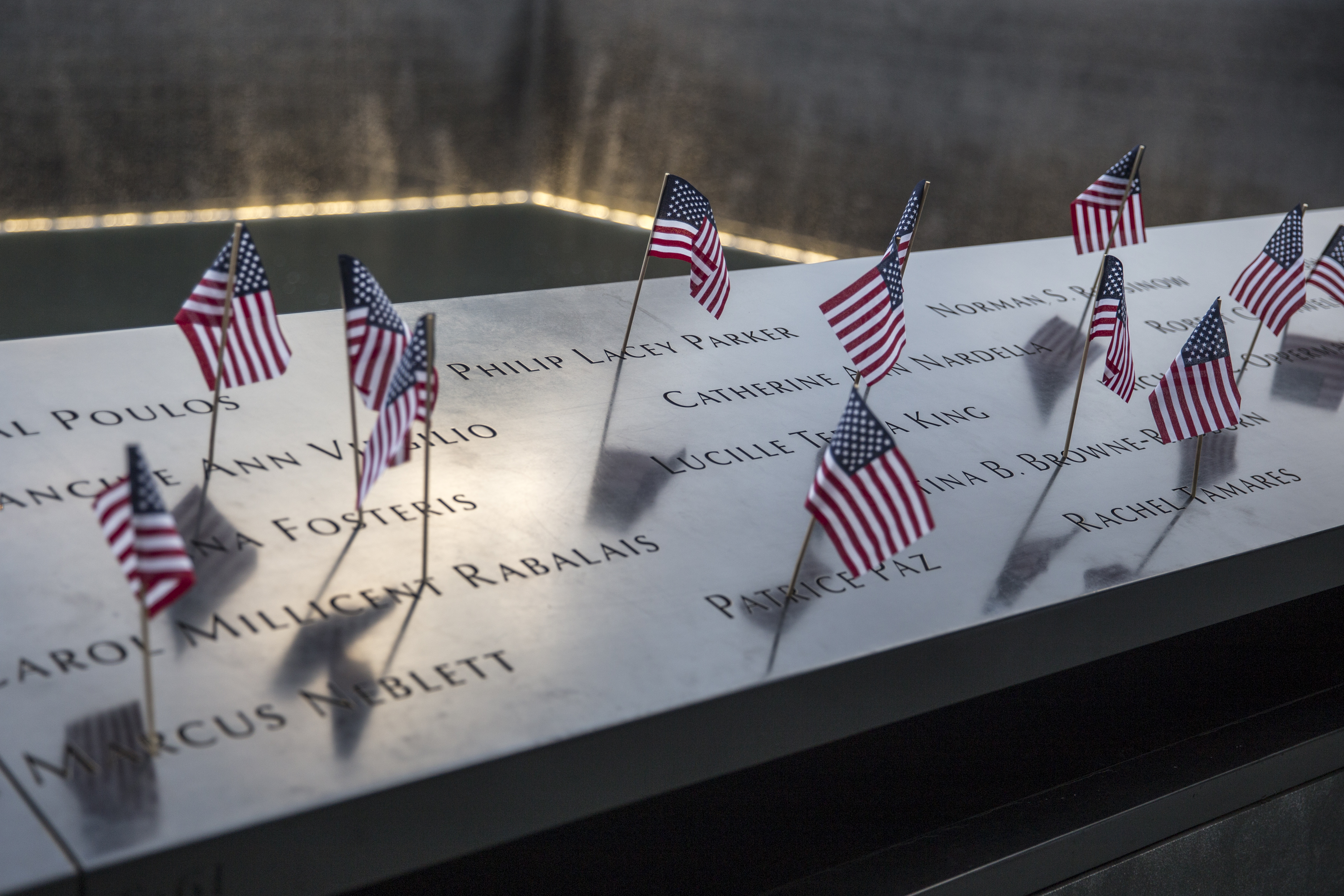 World Trade Memorial Displays 2,983 Flags On Victims Names For July 4th Holiday