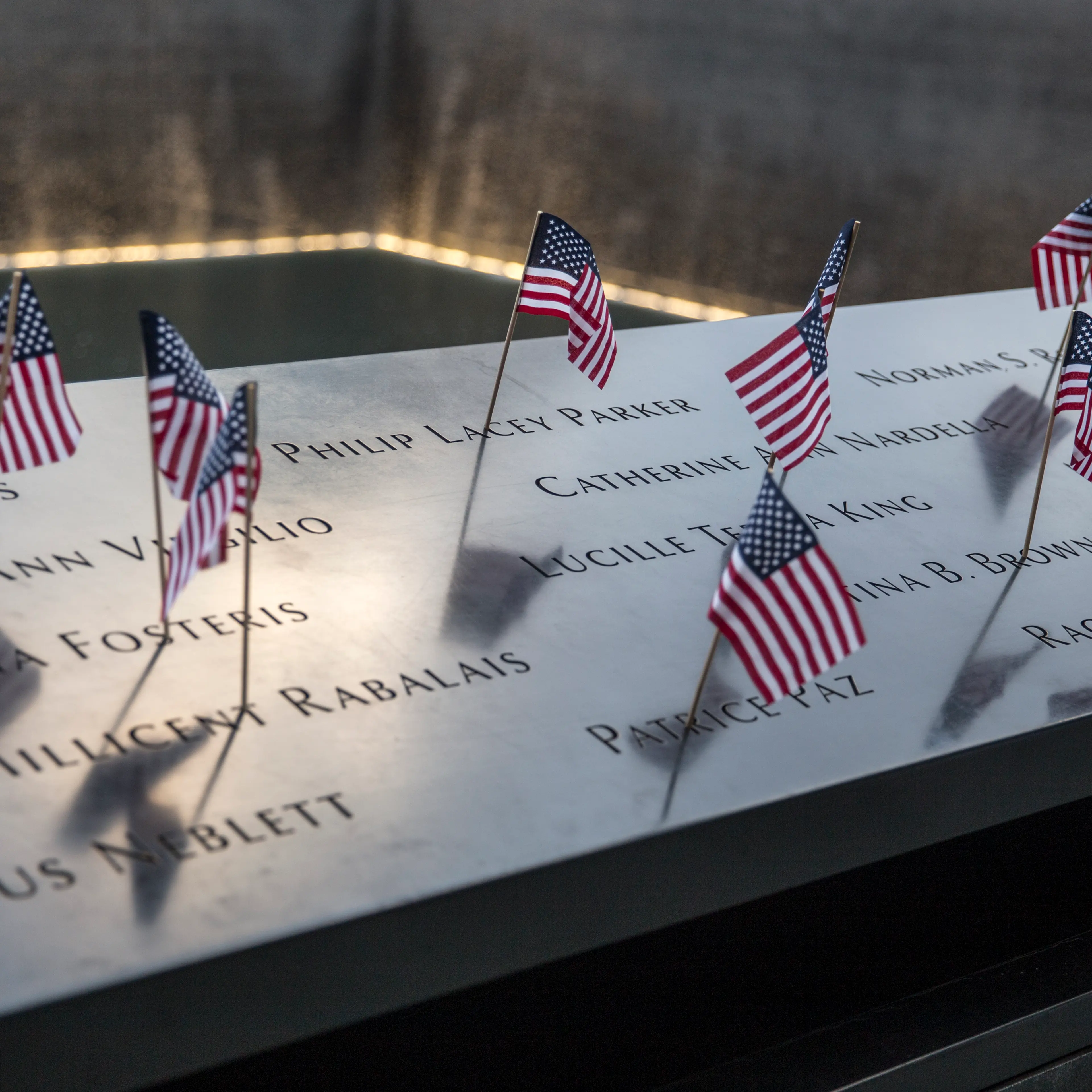 World Trade Memorial Displays 2,983 Flags On Victims Names For July 4th Holiday