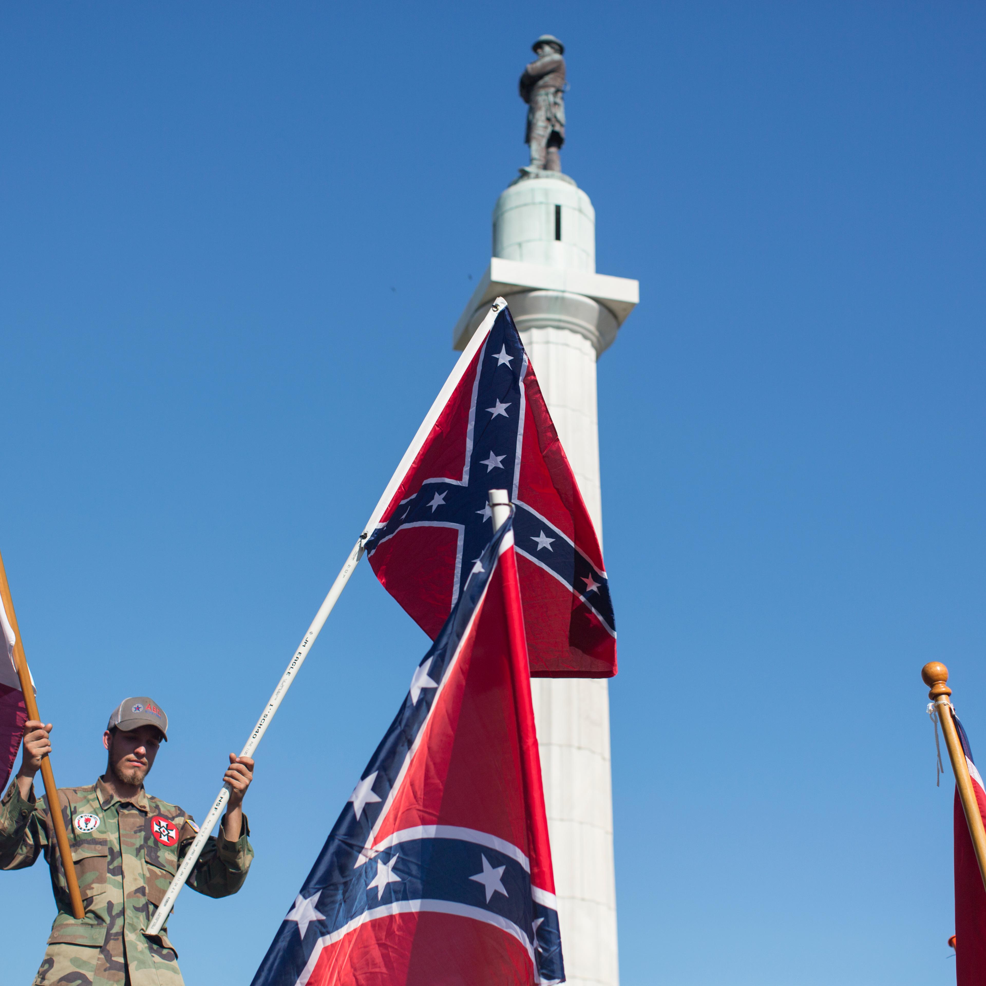 NEW ORLEANS, USA - MAY 7, 2017: A person in opposition to the r