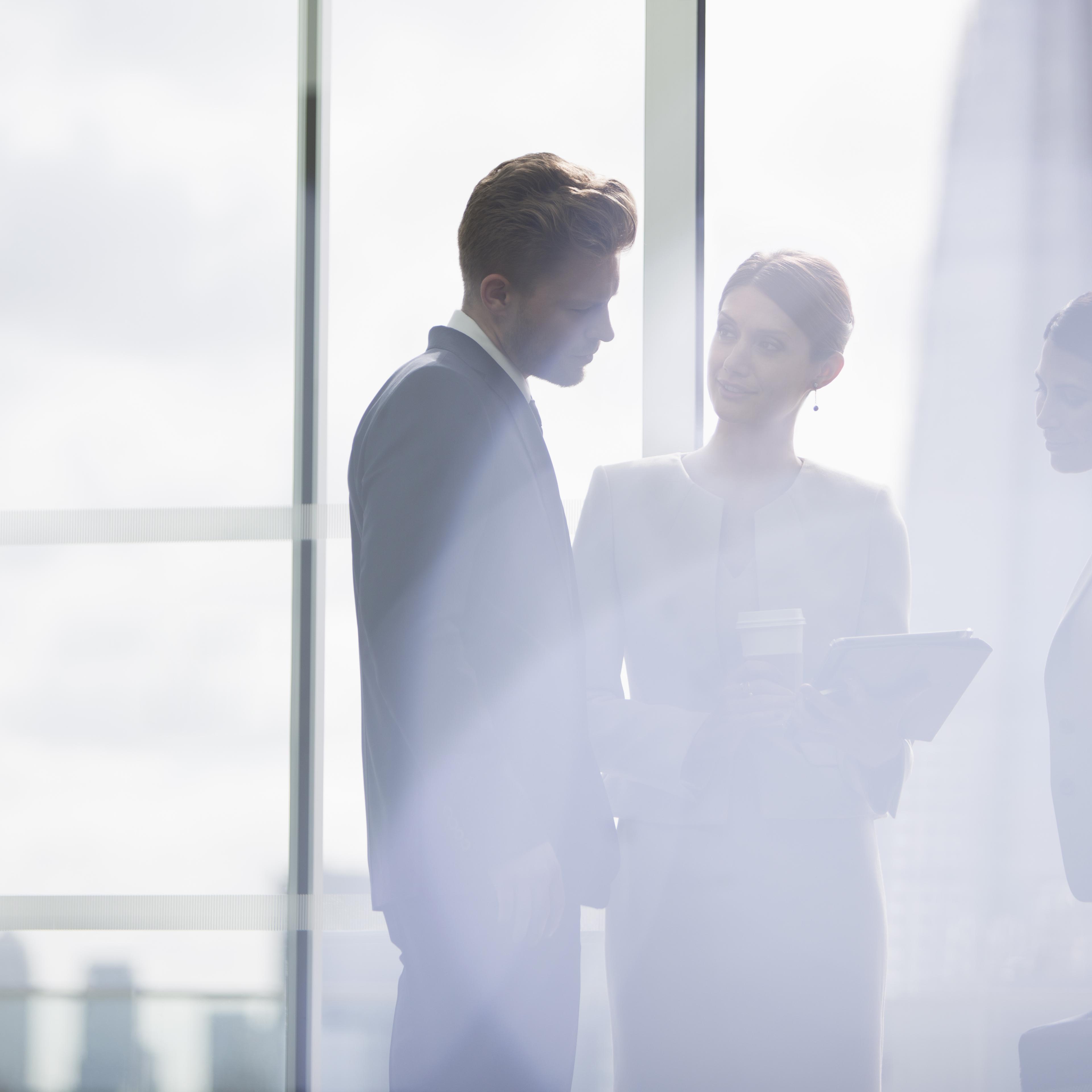 Business people talking in office