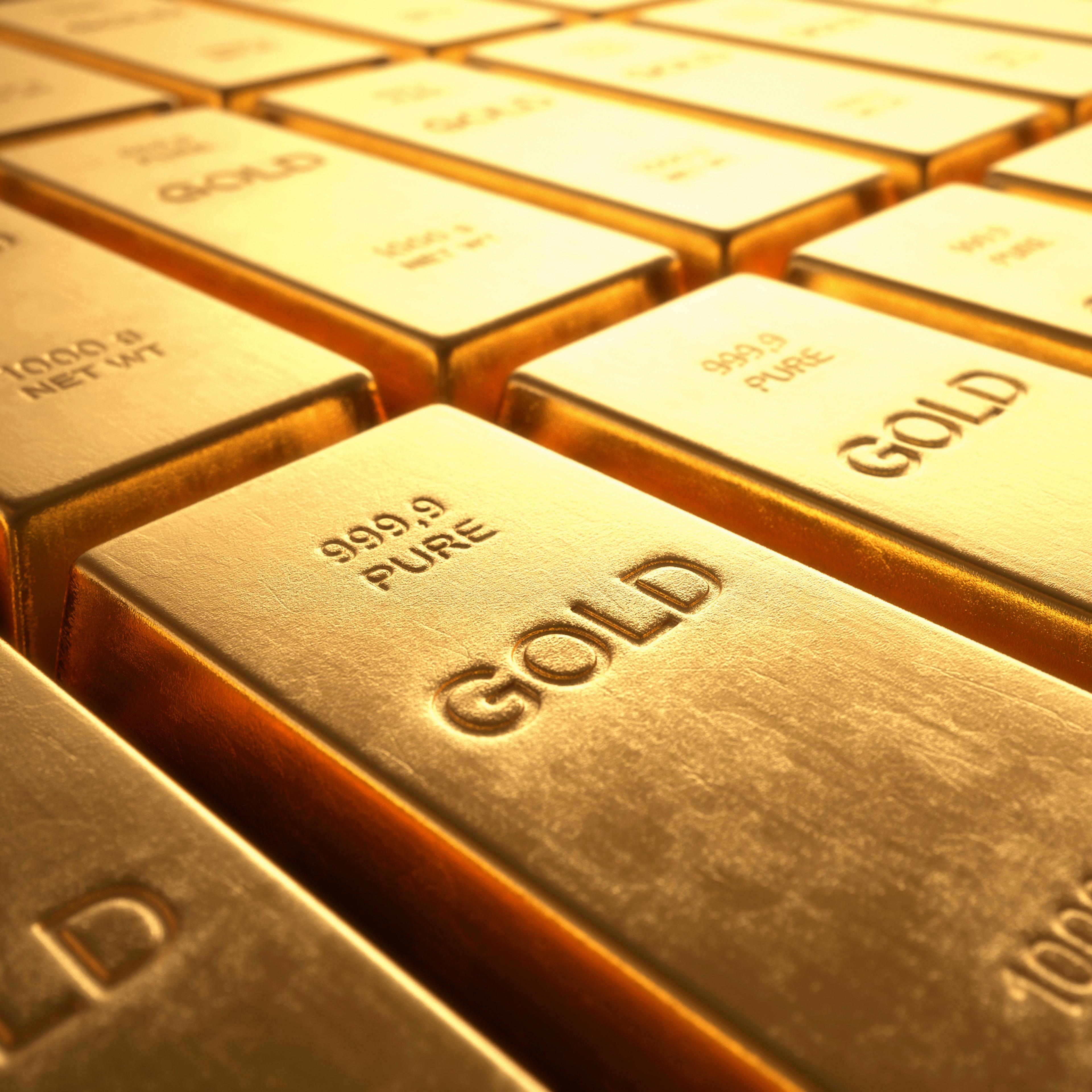 Gold bullion, illustration