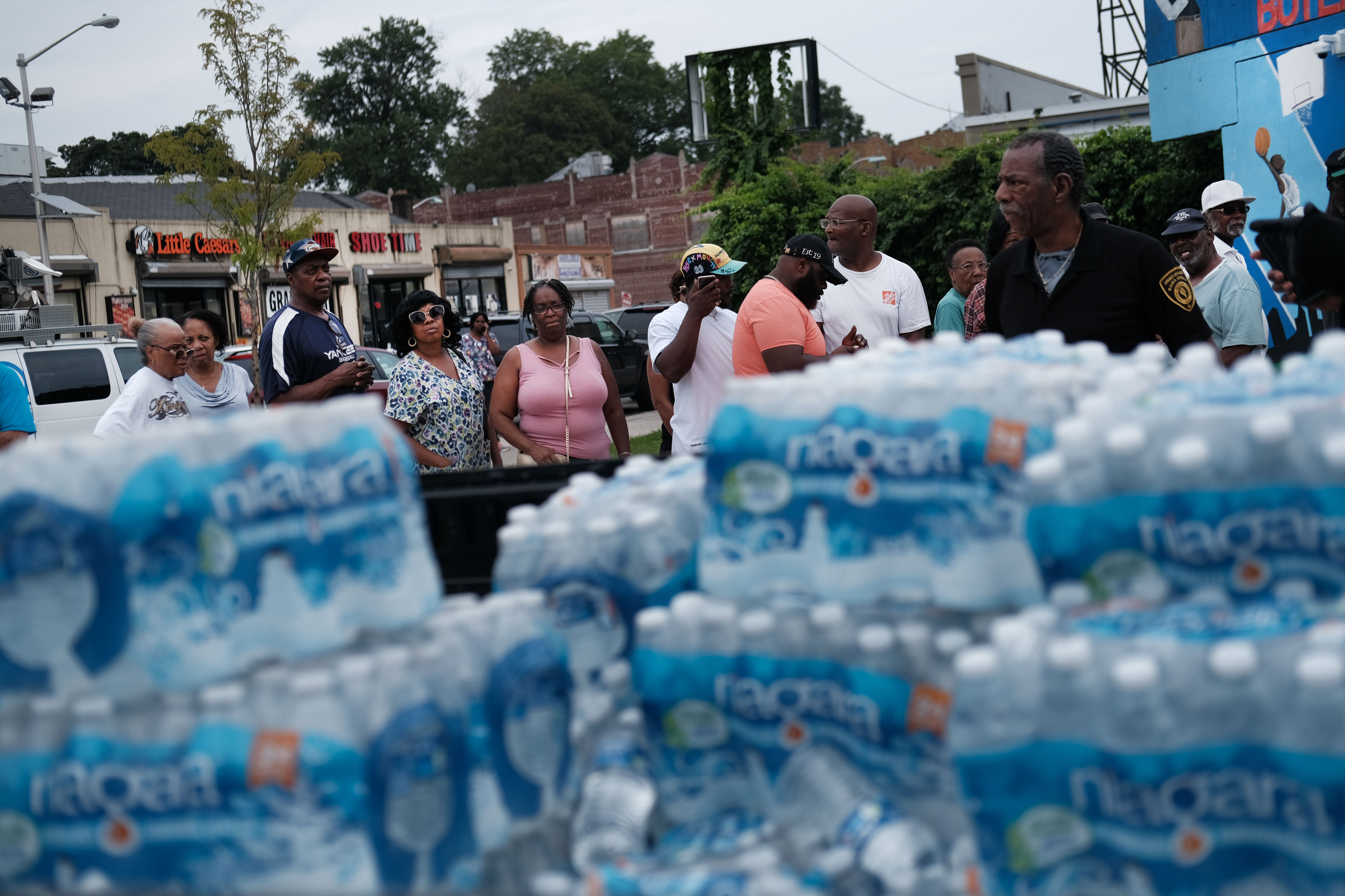 City Of Newark Distributes Bottled Water After High Levels Of Lead Found In Tap Water