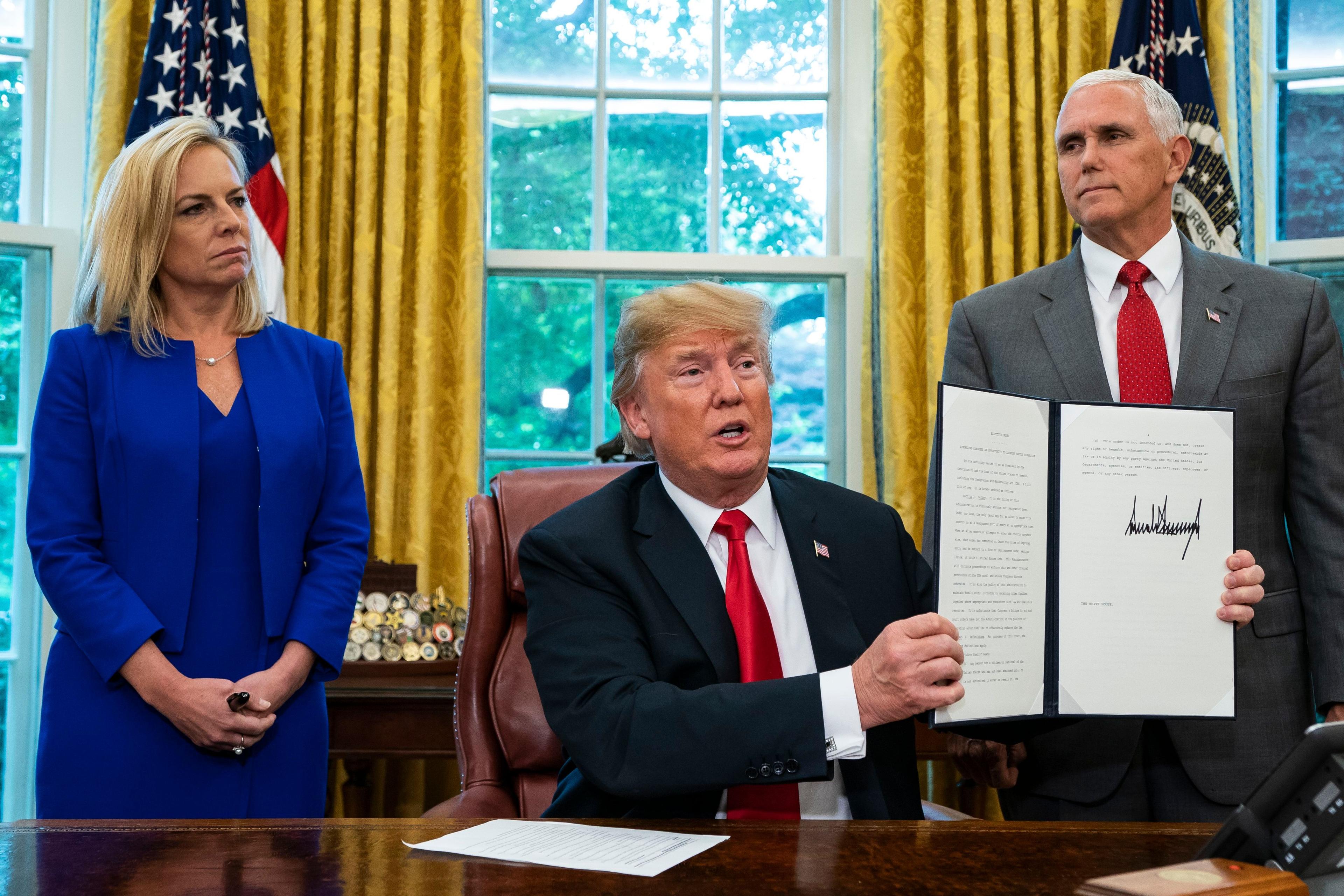 Donald Trump Signs Executive Order on Family Separations