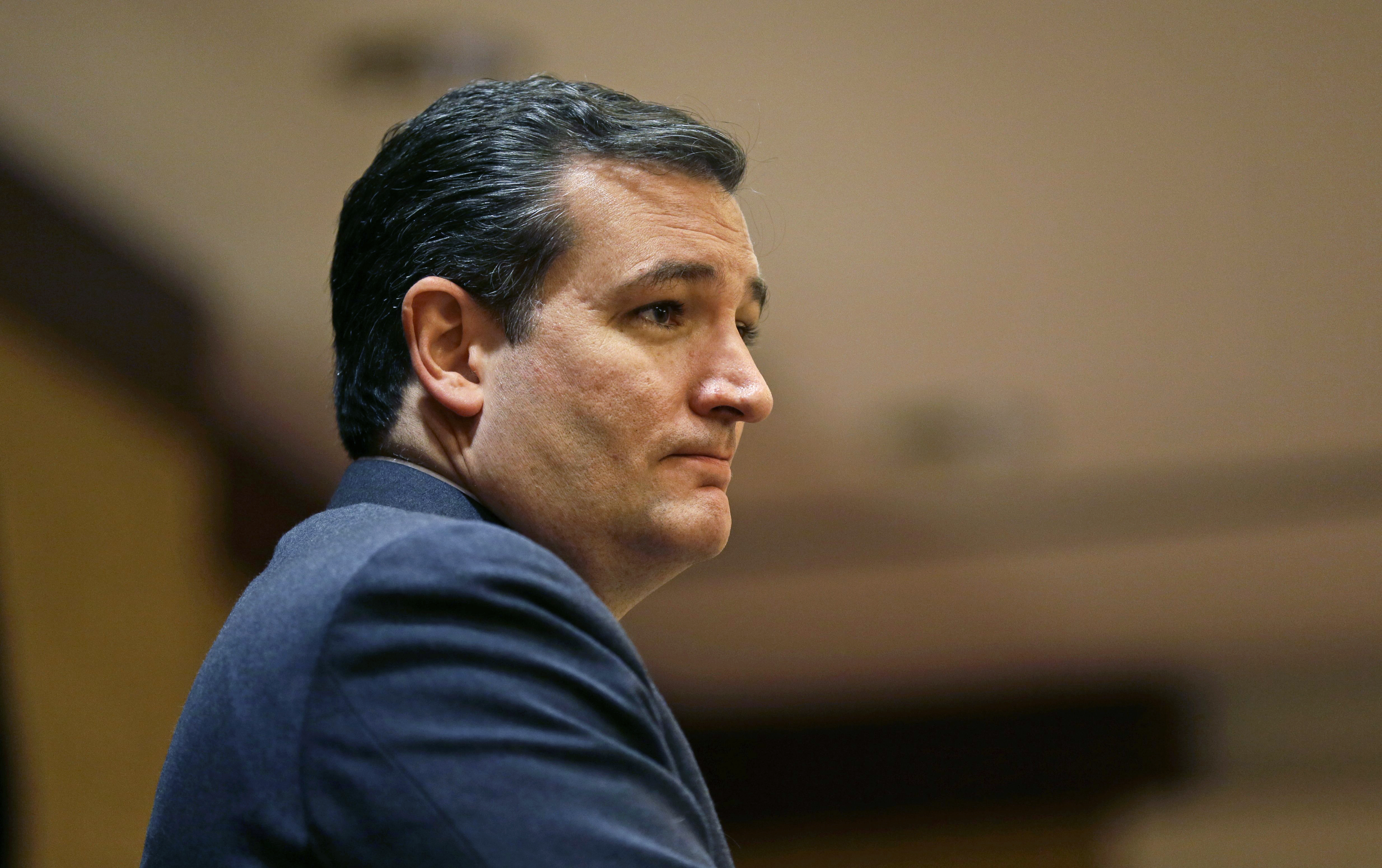 U.S. Senator Ted Cruz speaks at the Network of Iowa Christian Home Educators state Capitol day event, on March 18, 2014, in Des Moines, Iowa.