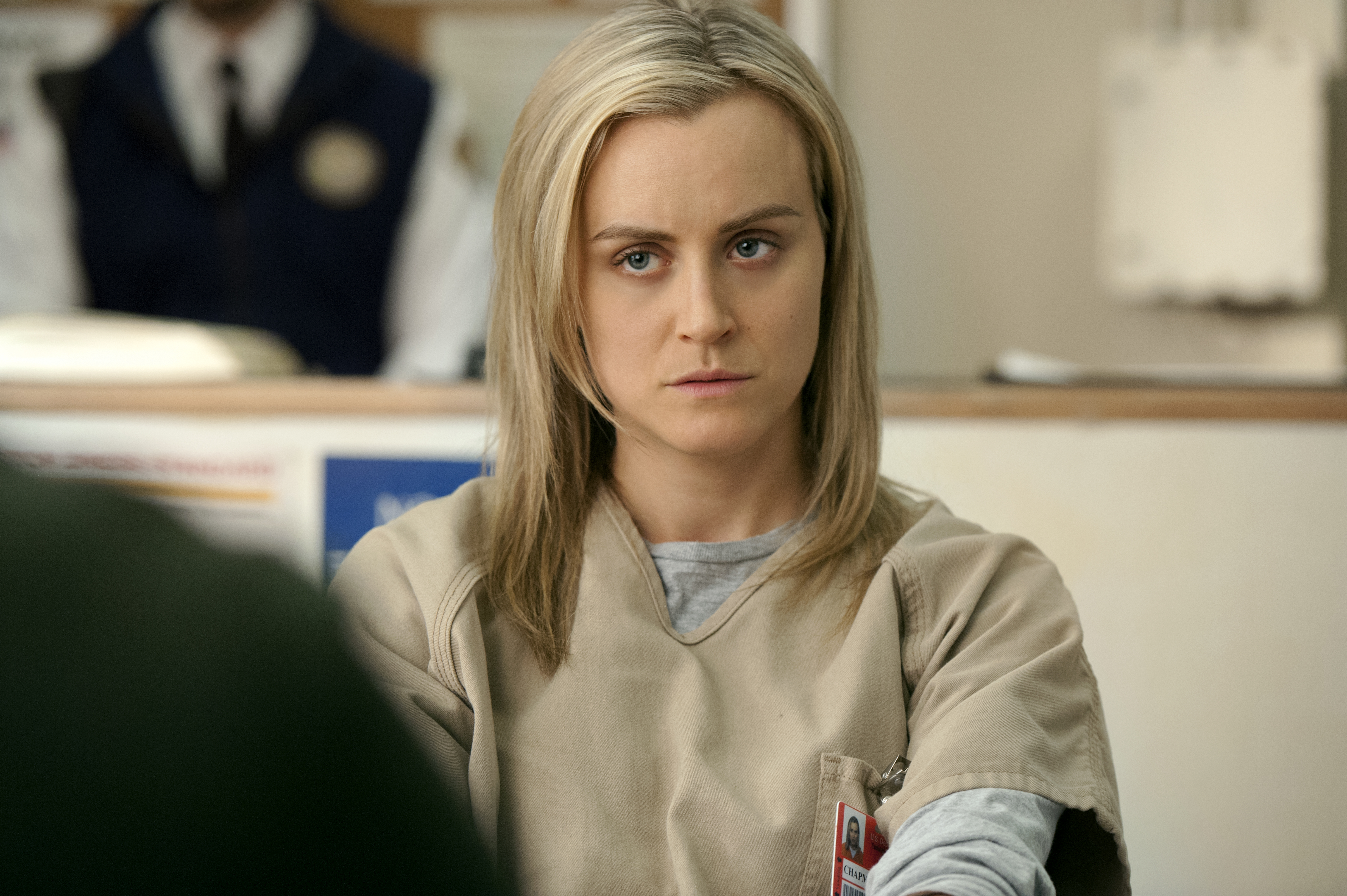 Taylor Schilling in a scene from NetflixÕs ÒOrange is the New BlackÓ Season 2. Photo credit: JoJo Whilden for Netflix.