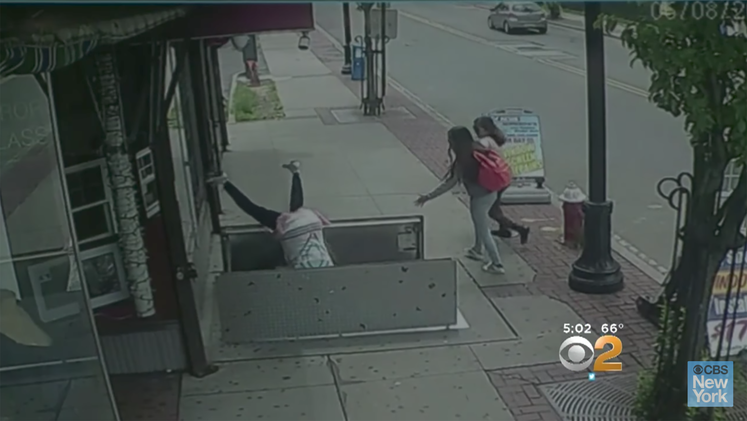 woman-distracted-by-cellphone-fell-basement