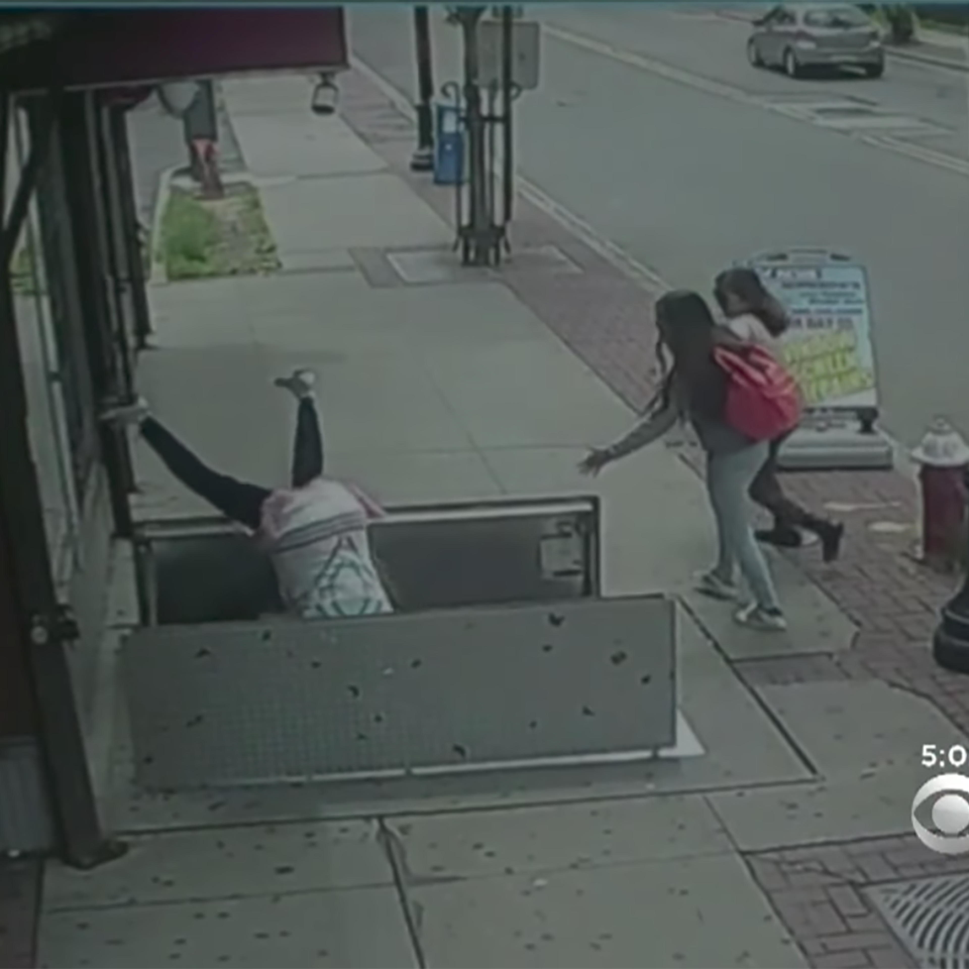 woman-distracted-by-cellphone-fell-basement