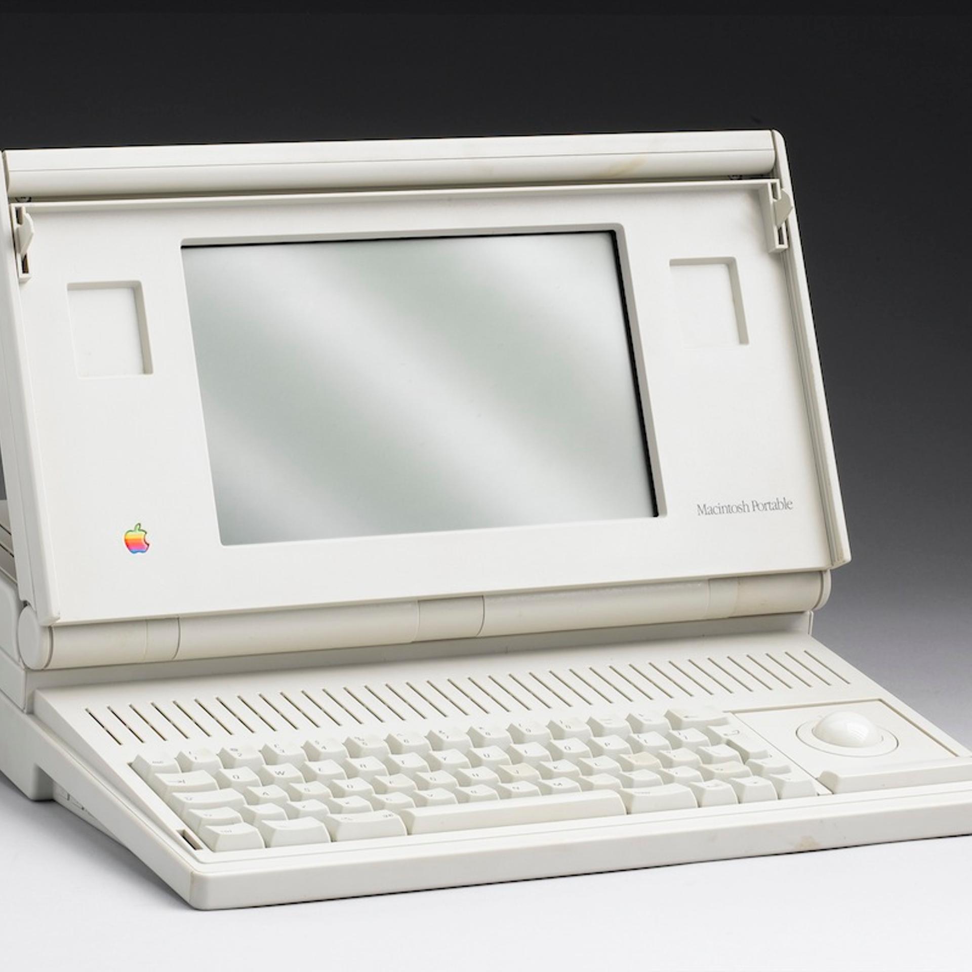 Apple Macintosh portable computer, 1989.