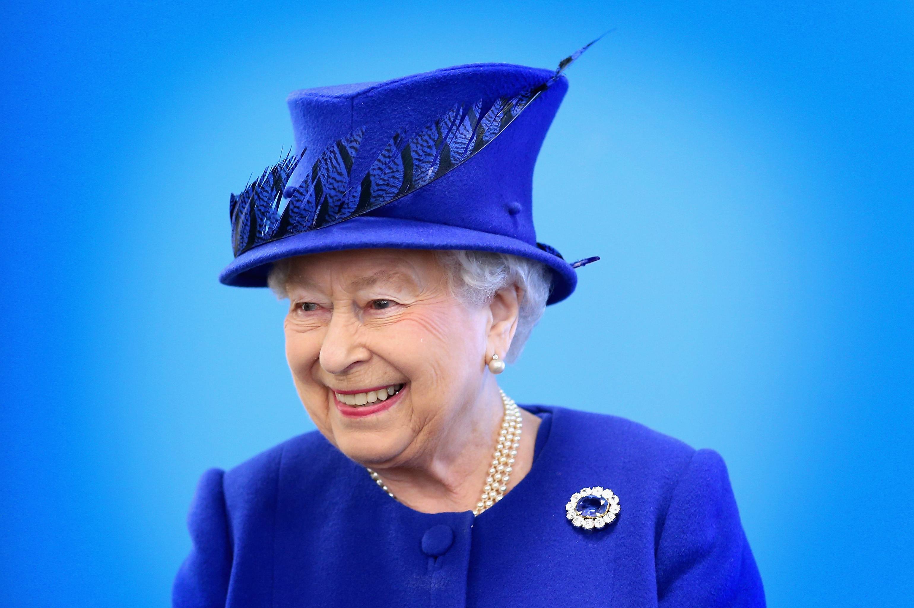 Queen Elizabeth II smiles at the Prince's Trust Centre in Kennington on March 8, 2016 in London.