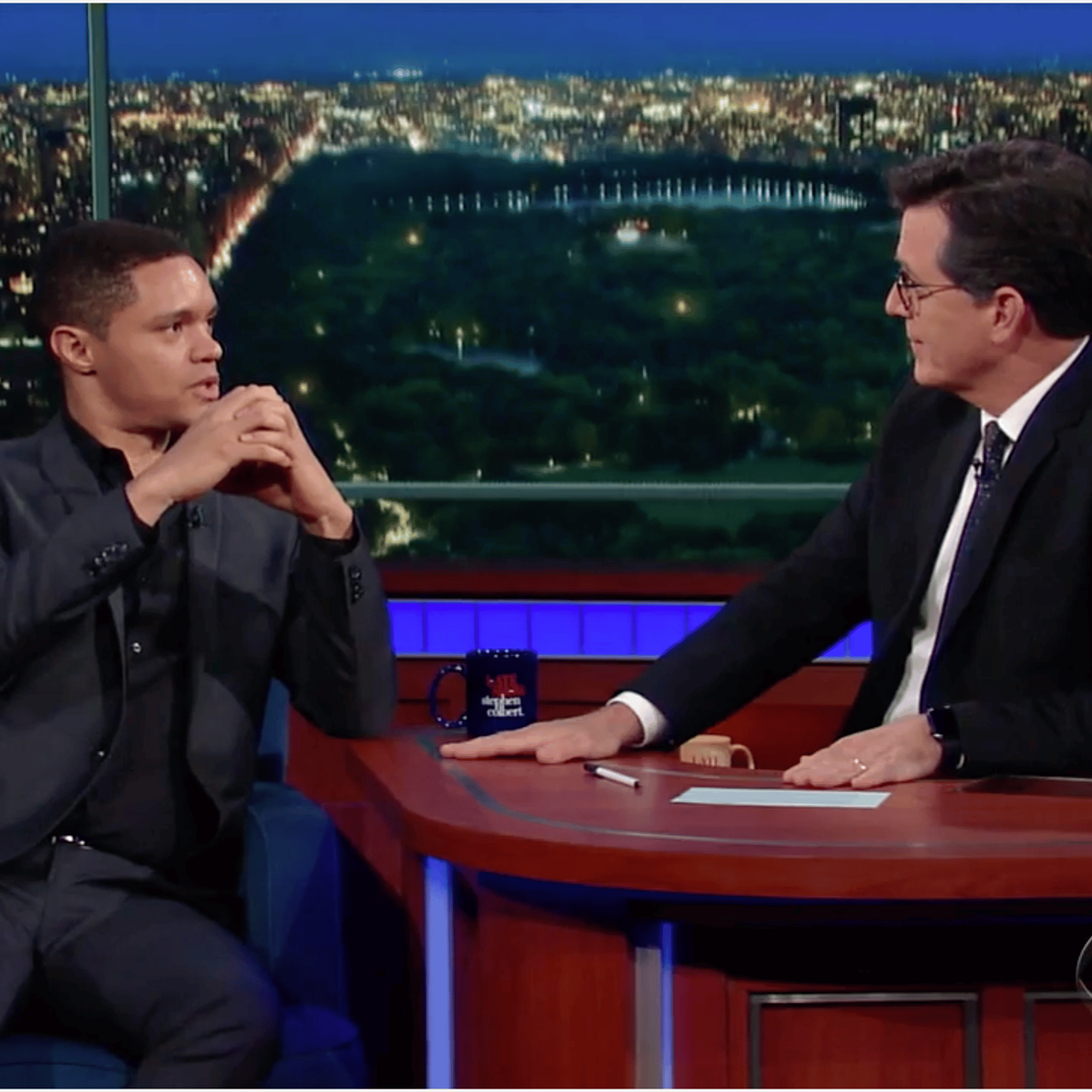 Trevor Noah on The Late Show with Stephen Colbert