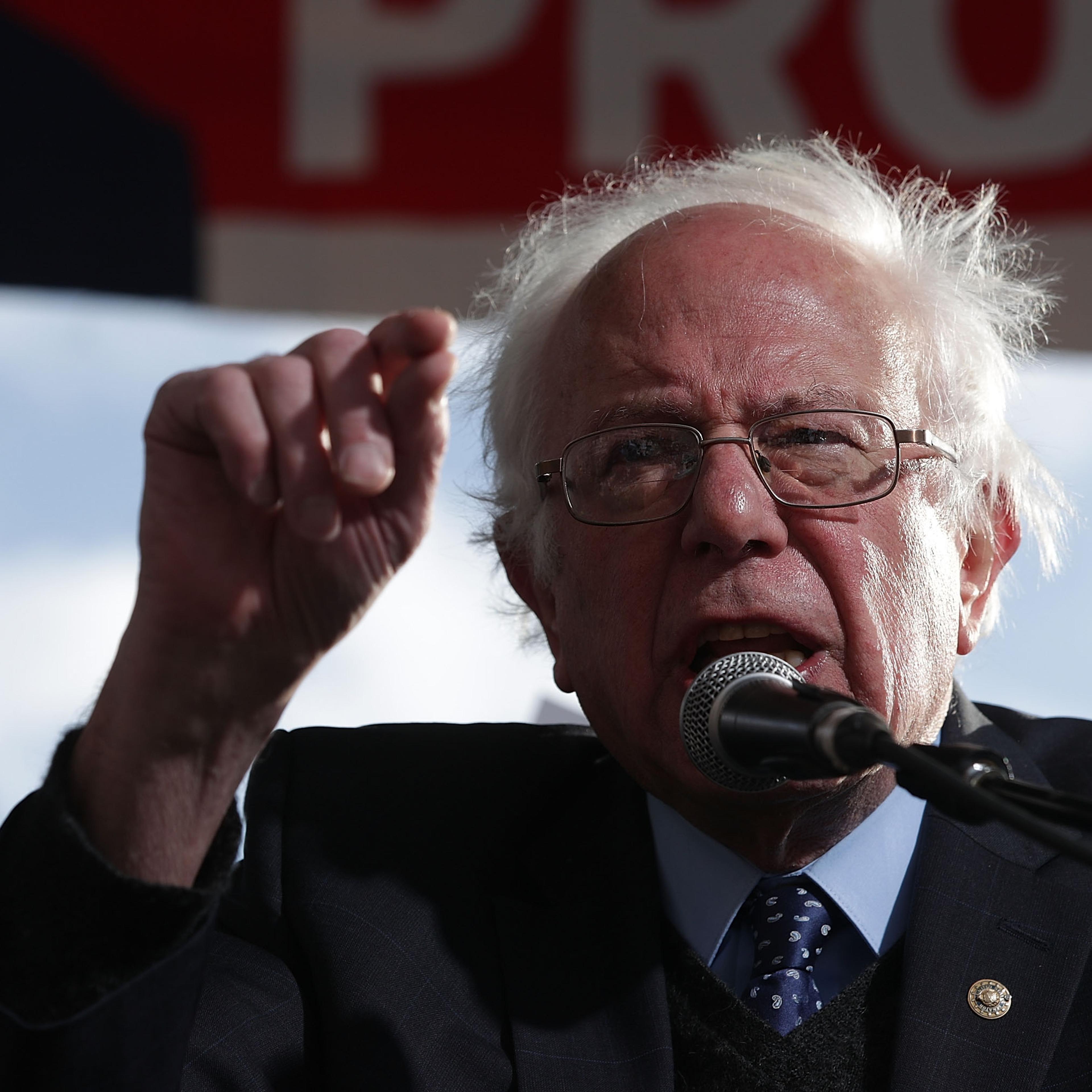 Sen. Bernie Sanders Leads Workers' Rights Rally