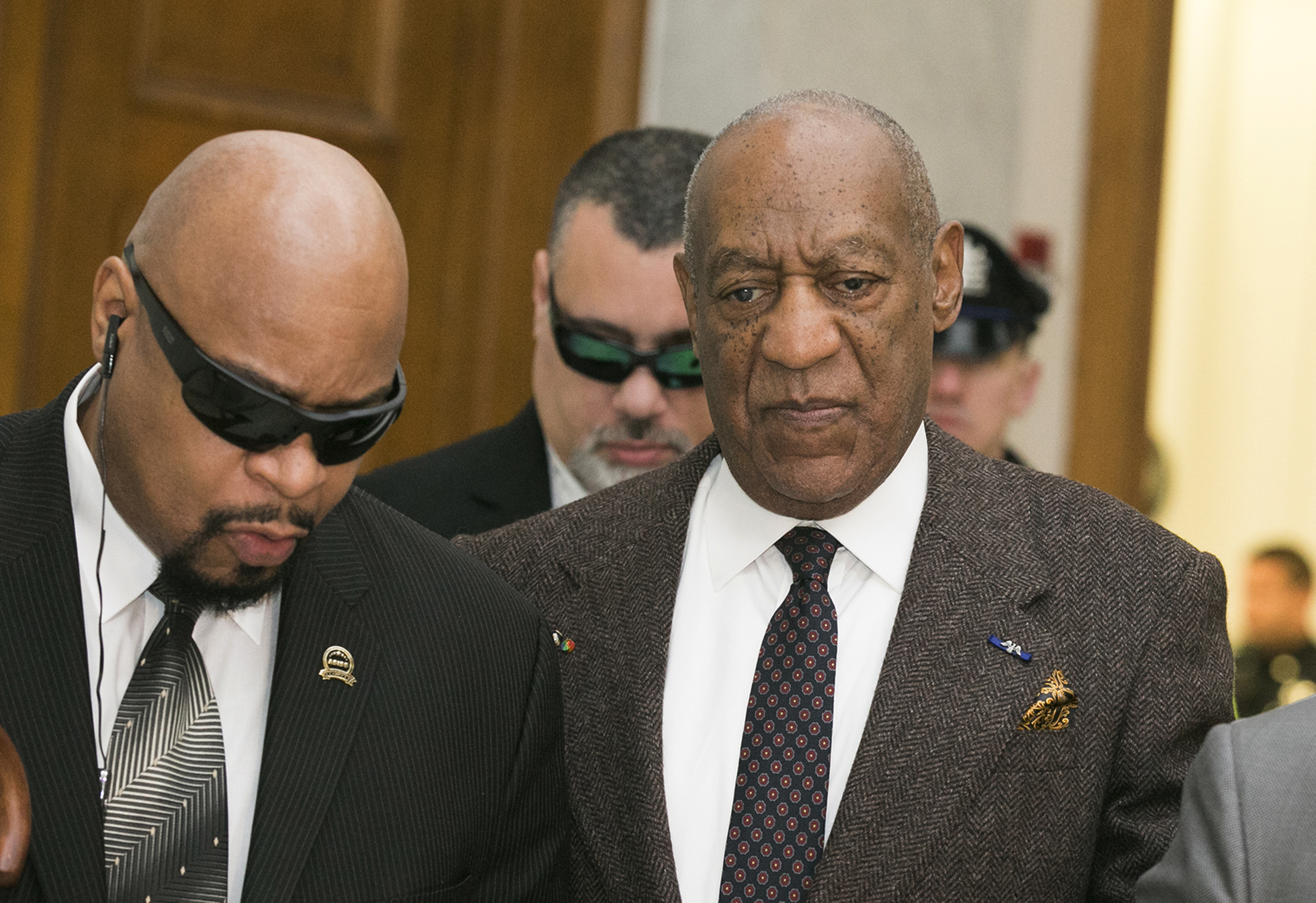 Bill Cosby arrives for the second day of hearings at the Montgomery County Courthouse in Norristown, Penn., on Feb. 3, 2016.