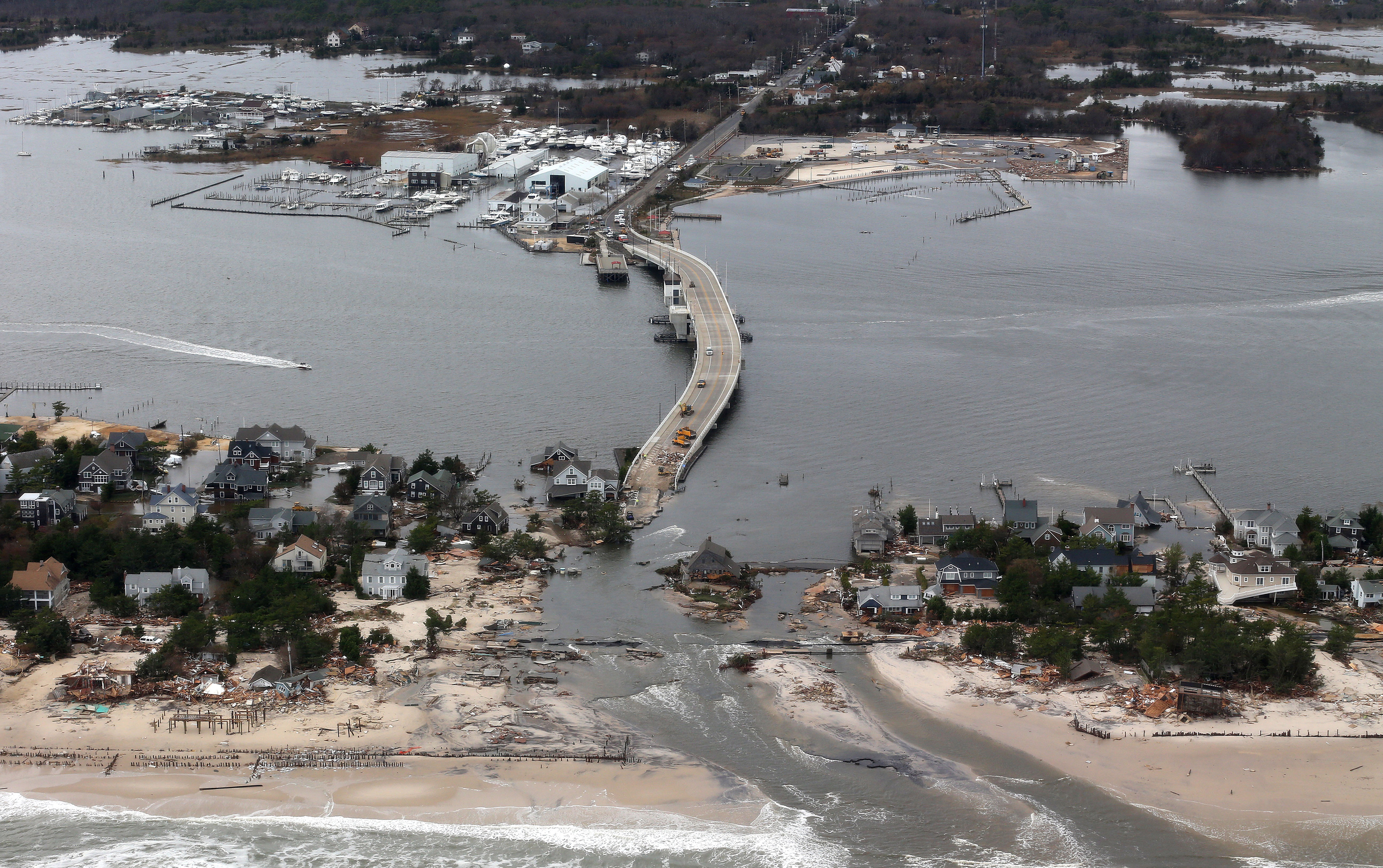 In 2012, the U.S. weather model’s poor prediction of Hurricane Sandy’s path led to massive devastation along the East Coast, seen here in Mantoloking, NJ, and served as a wake-up call to American meteorologists