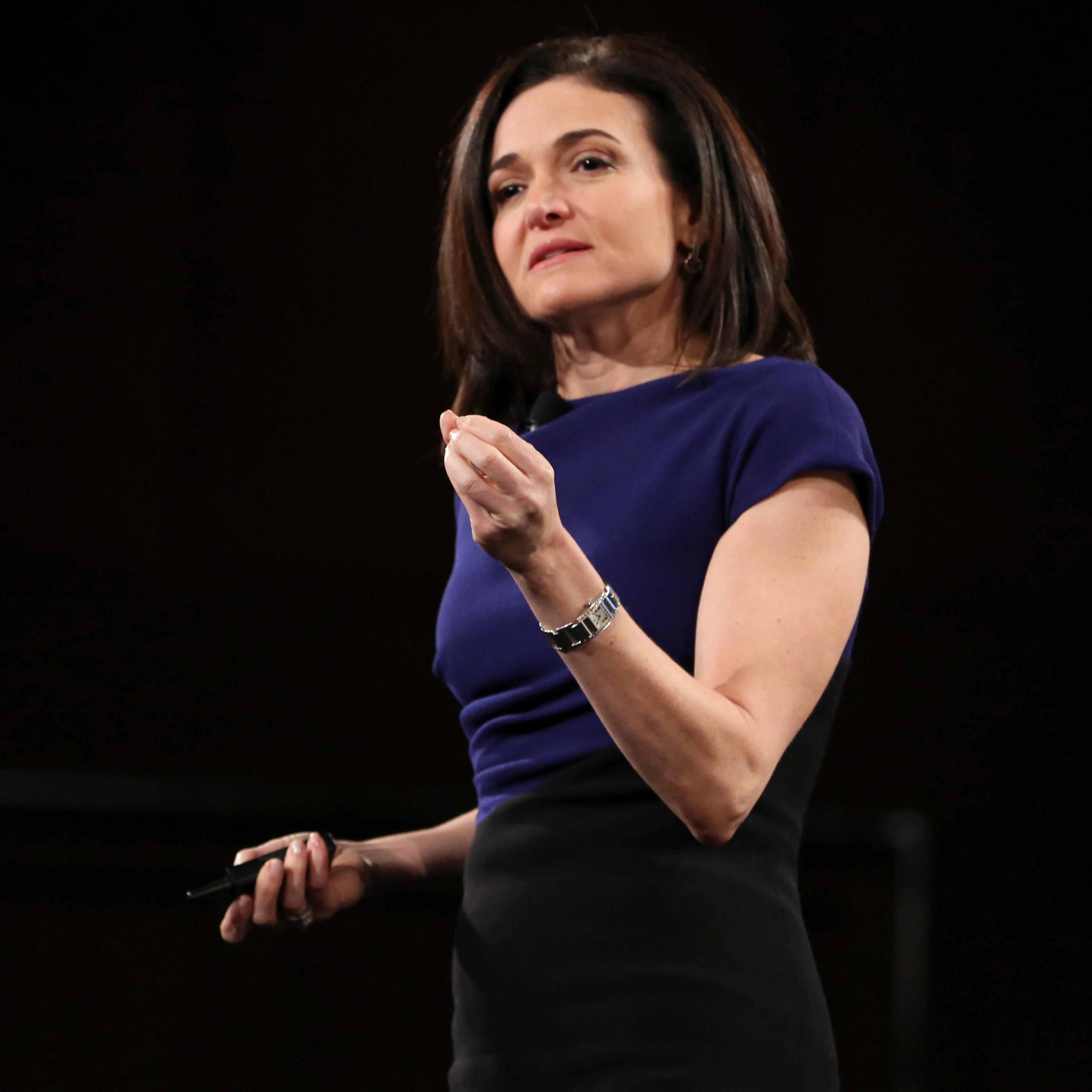 Facebook COO Sheryl Sandberg speaks on stage at the 2016 MAKERS Conference Day 2 at the Terrenea Resort in Rancho Palos Verdes, Calif. on Feb. 2, 2016.
