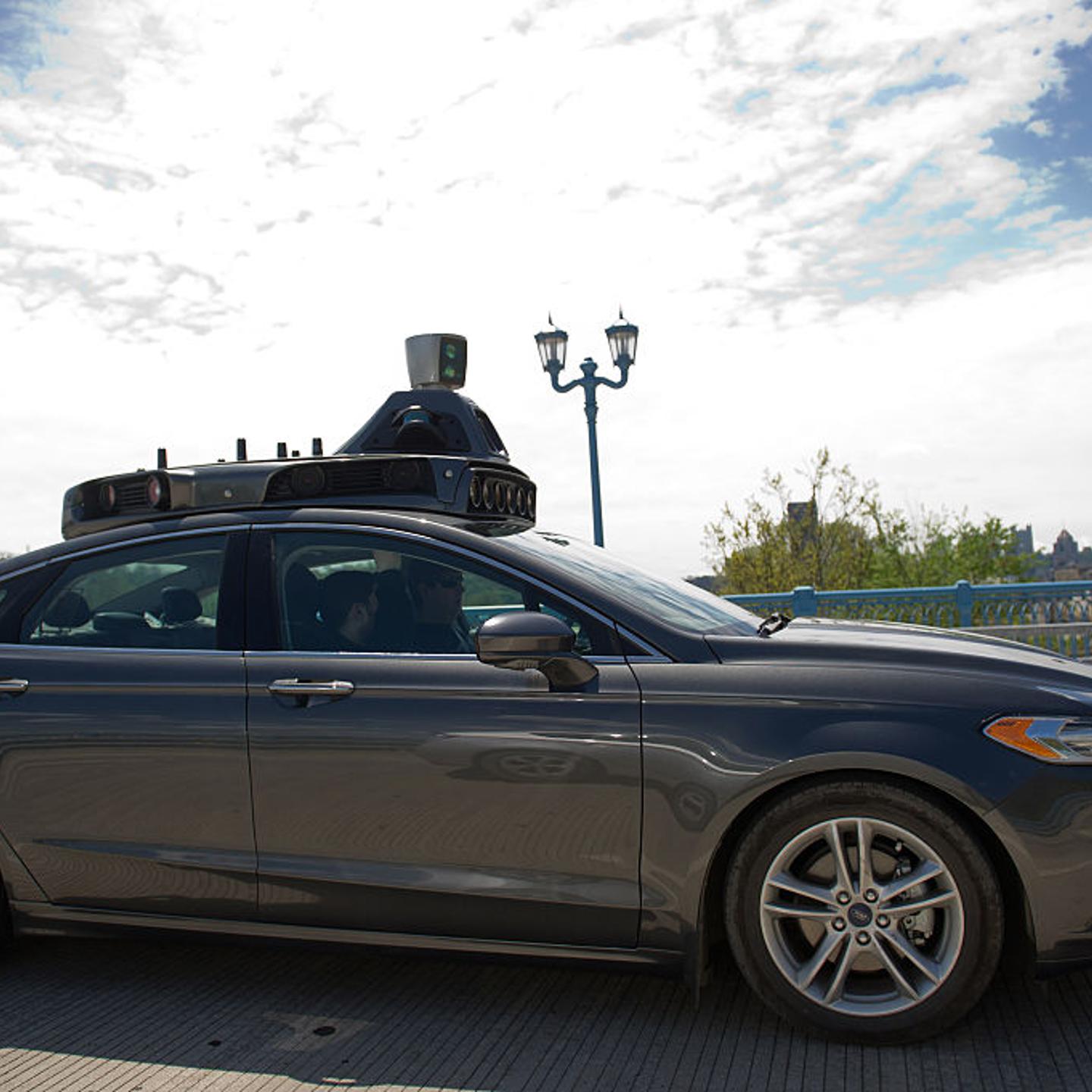 An Uber automated-vehicle taking a test-drive on the 31st Street Bridge. The company has moved engineers and leased land throughout the Pittsburgh region in efforts to transform transportation for the world.